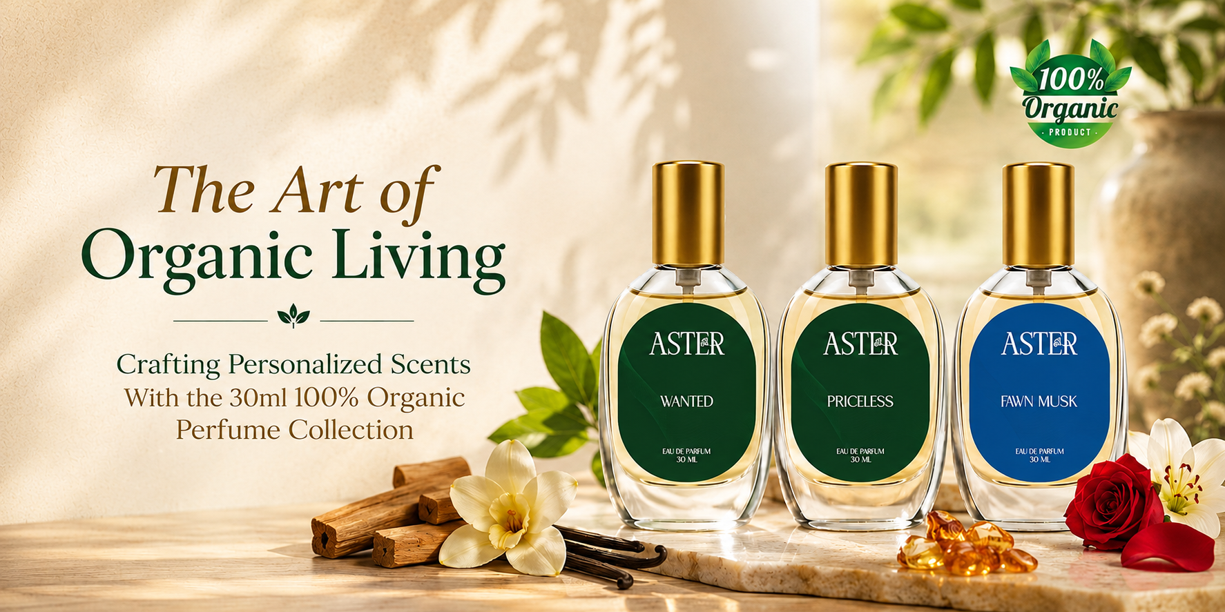 The Art of Organic Living: Crafting Personalized Scents With the 30ml 100% Organic Perfume Collection