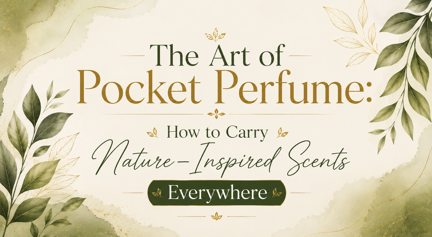 The Art of Pocket Perfume: How to Carry Nature-Inspired Scents Everywhere