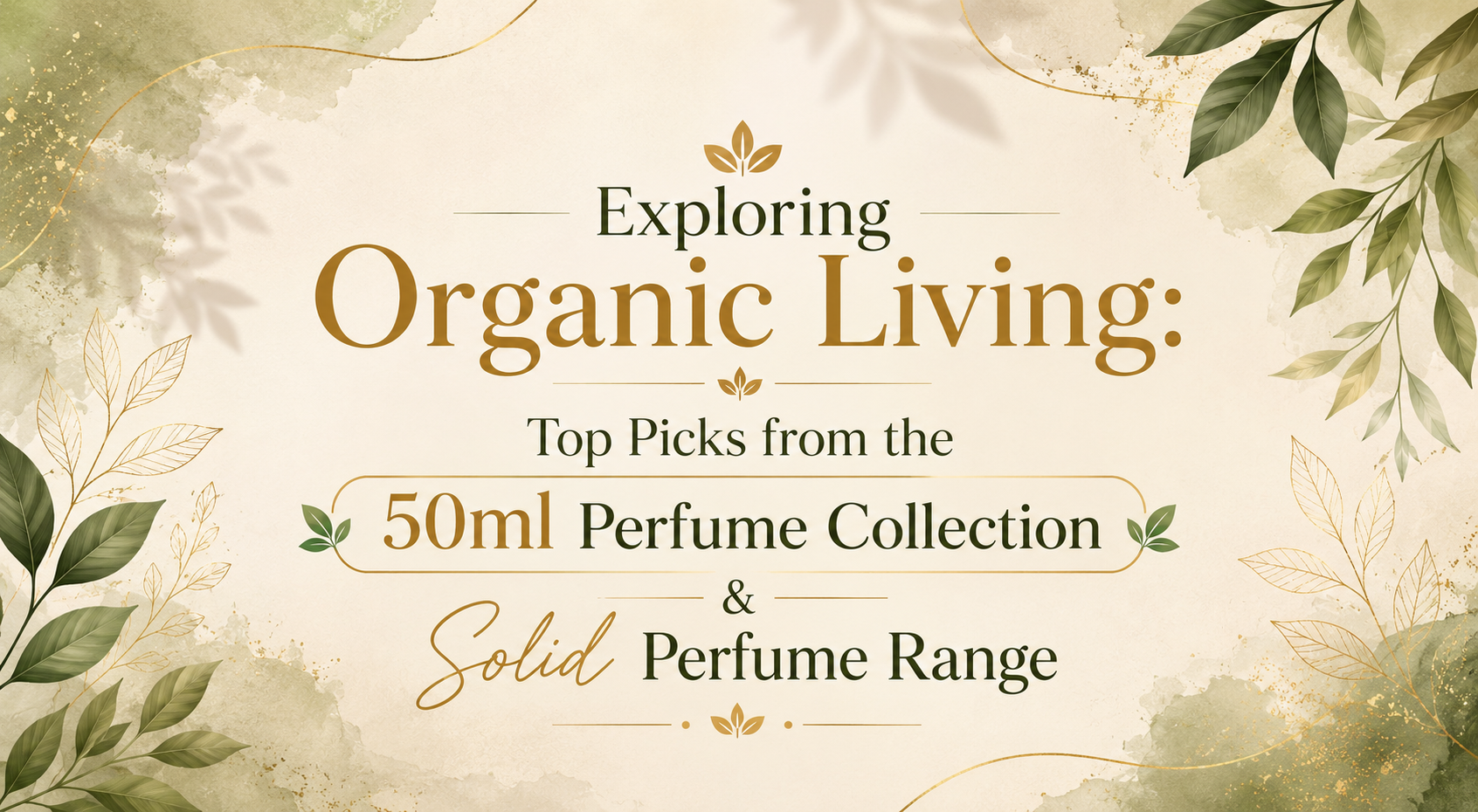 Exploring Organic Living: Top Picks from the 50ml Perfume Collection & Solid Perfume Range