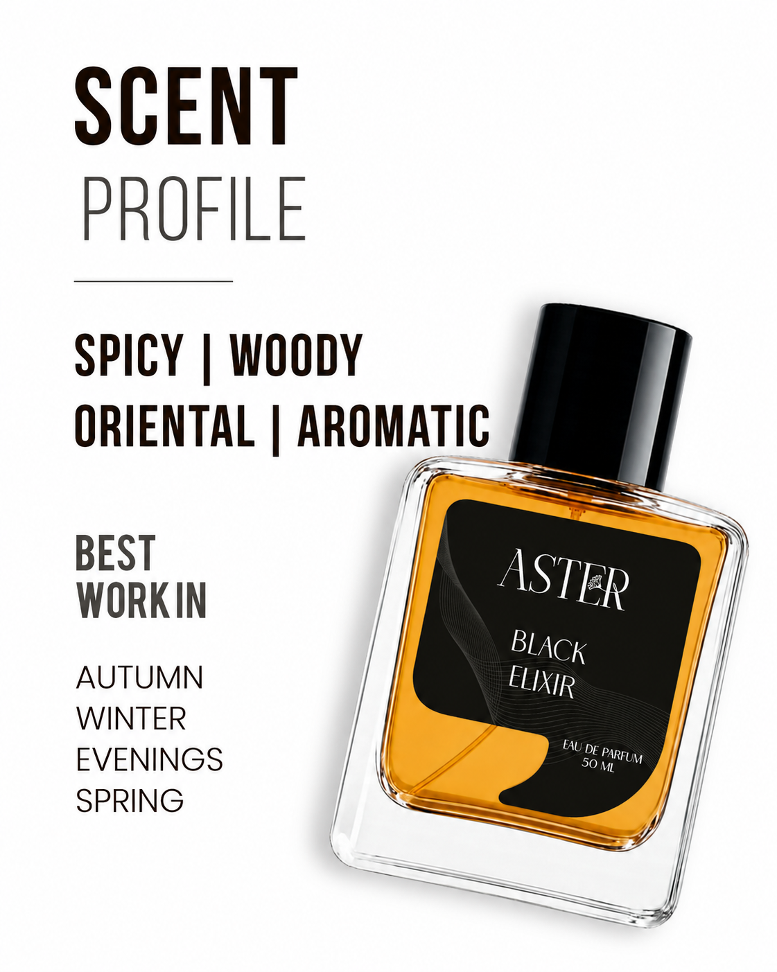 Black Elixer EDP for Unisex 50ml