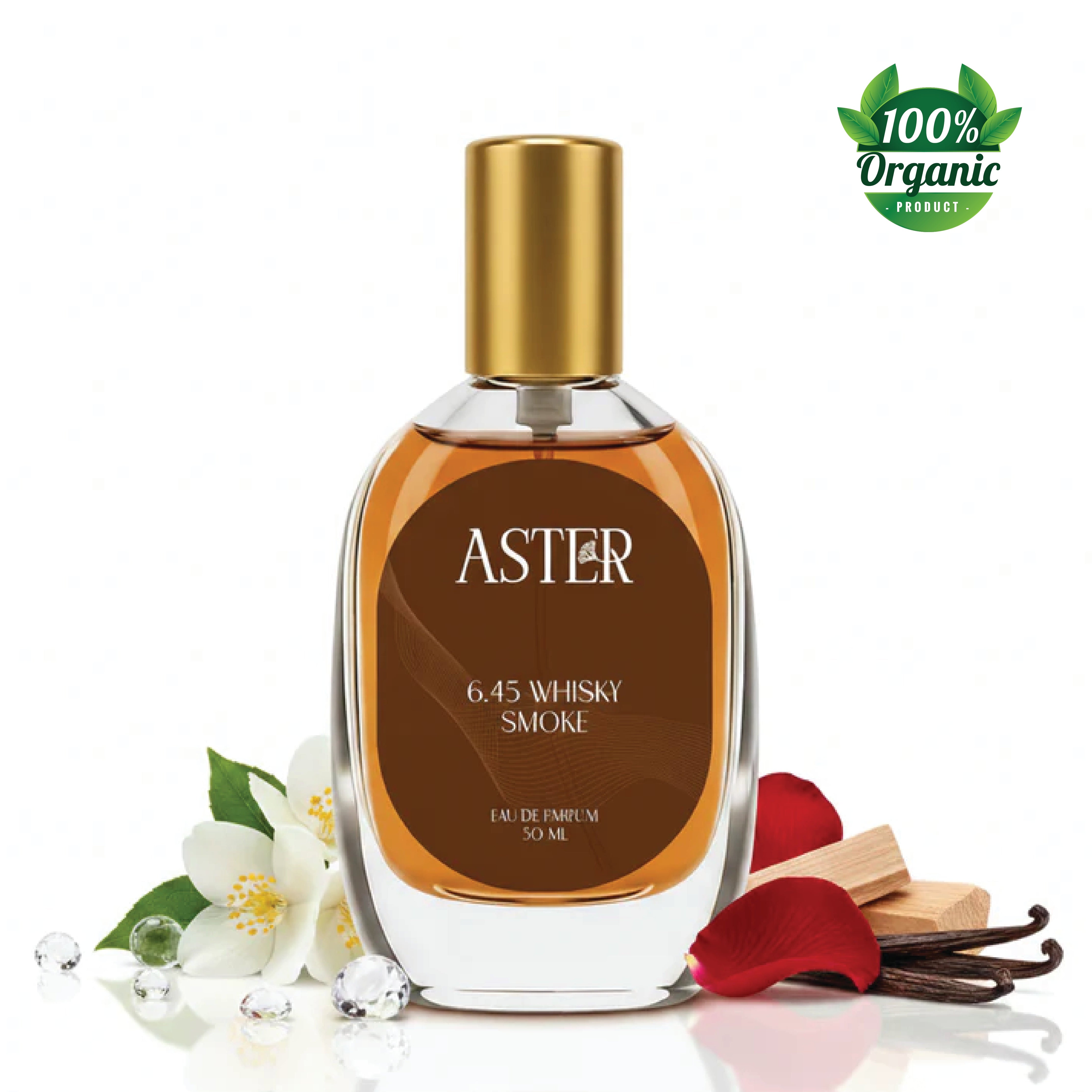 100% Organic 6.45 Wisky Smoke EDP for Men 30ml