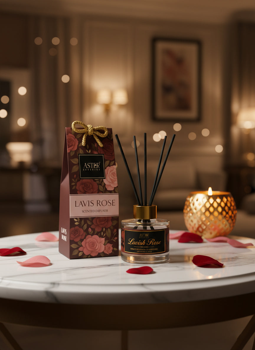Lavish Rose Reed Diffuser Set
