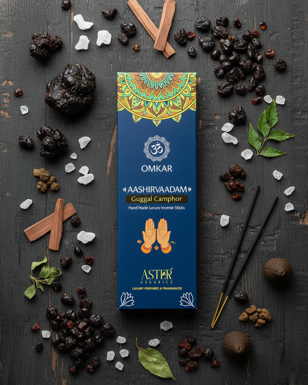 Omkar Aashirvadam - Guggul Camphor - Incense Sticks