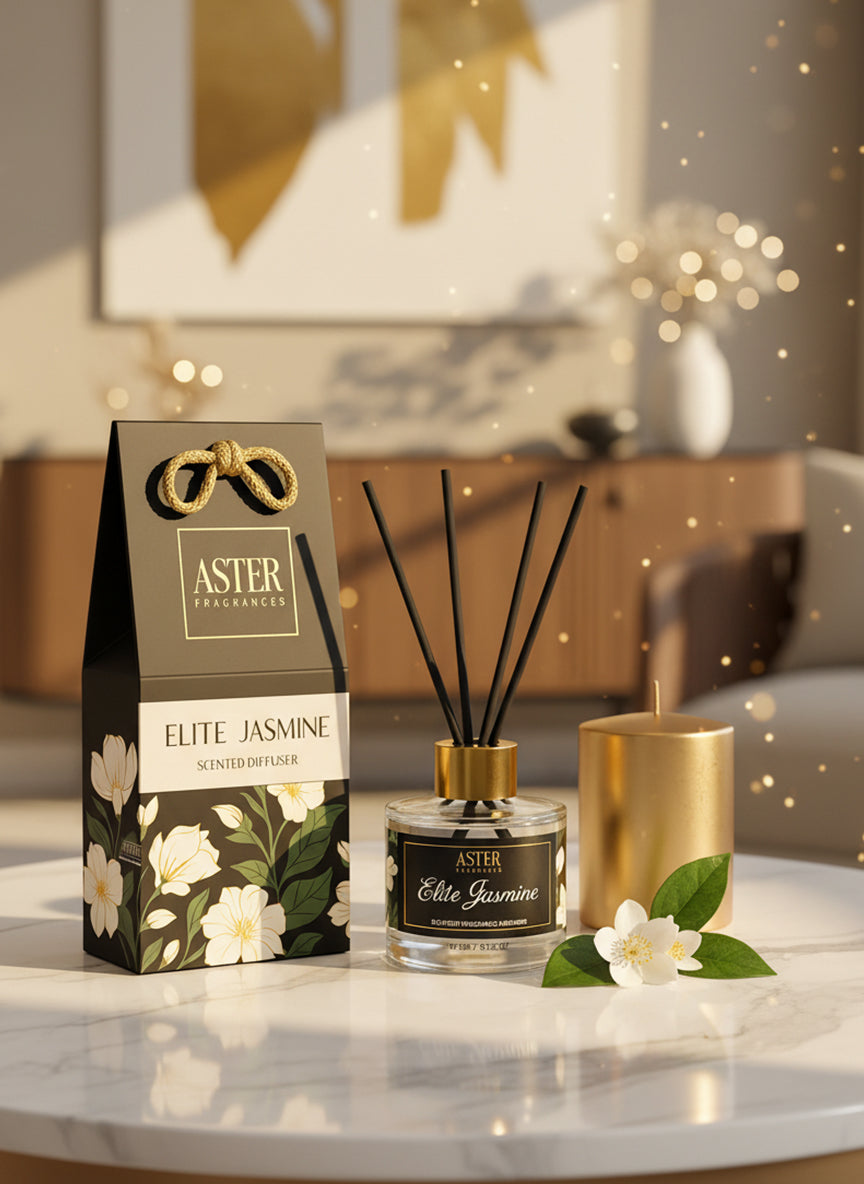 Elite Jasmine Reed Diffuser Set