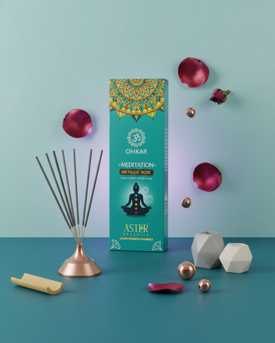 Omkar Meditation - Metallic Rose - Incense Stick