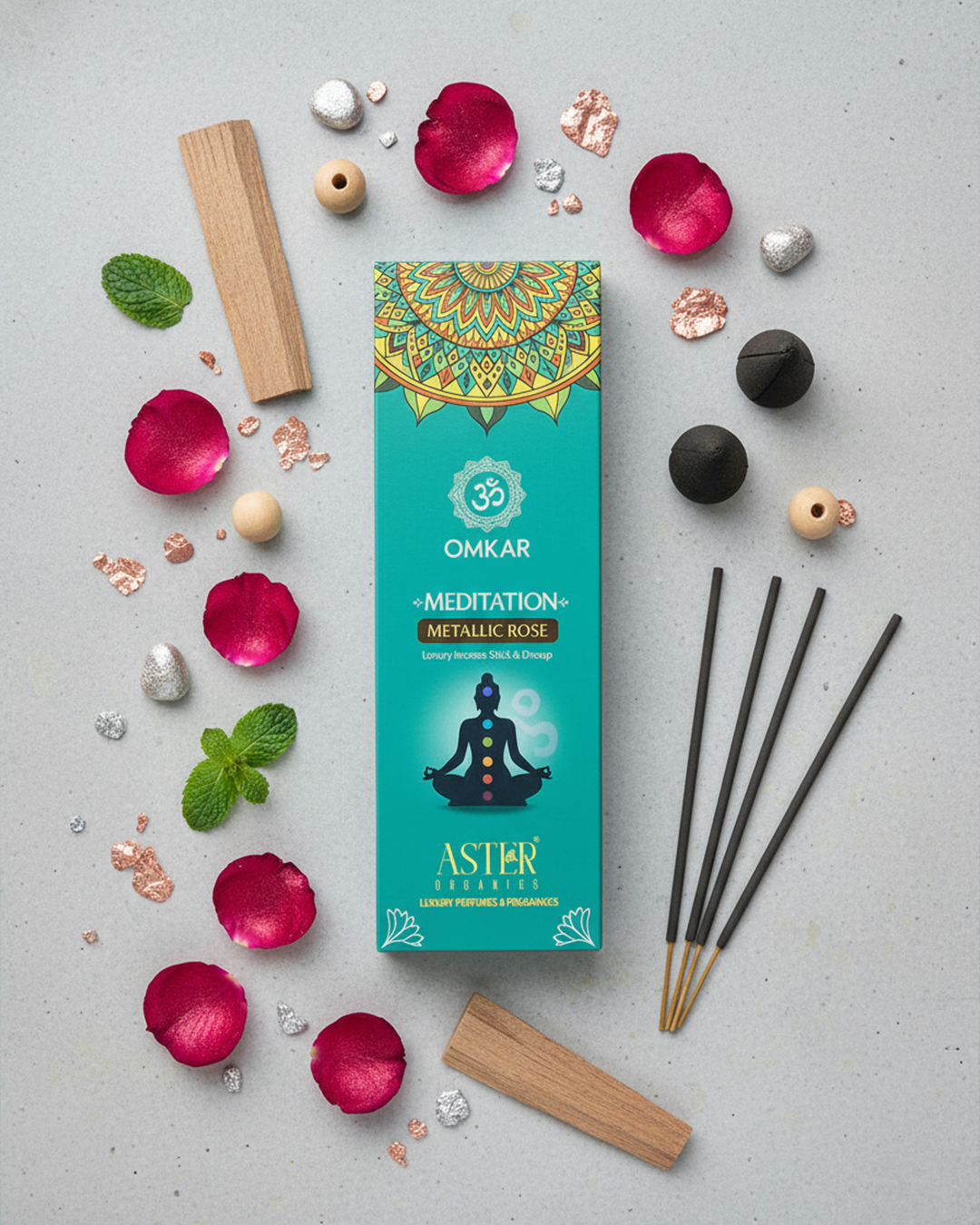 Omkar Meditation - Metallic Rose - Incense Stick