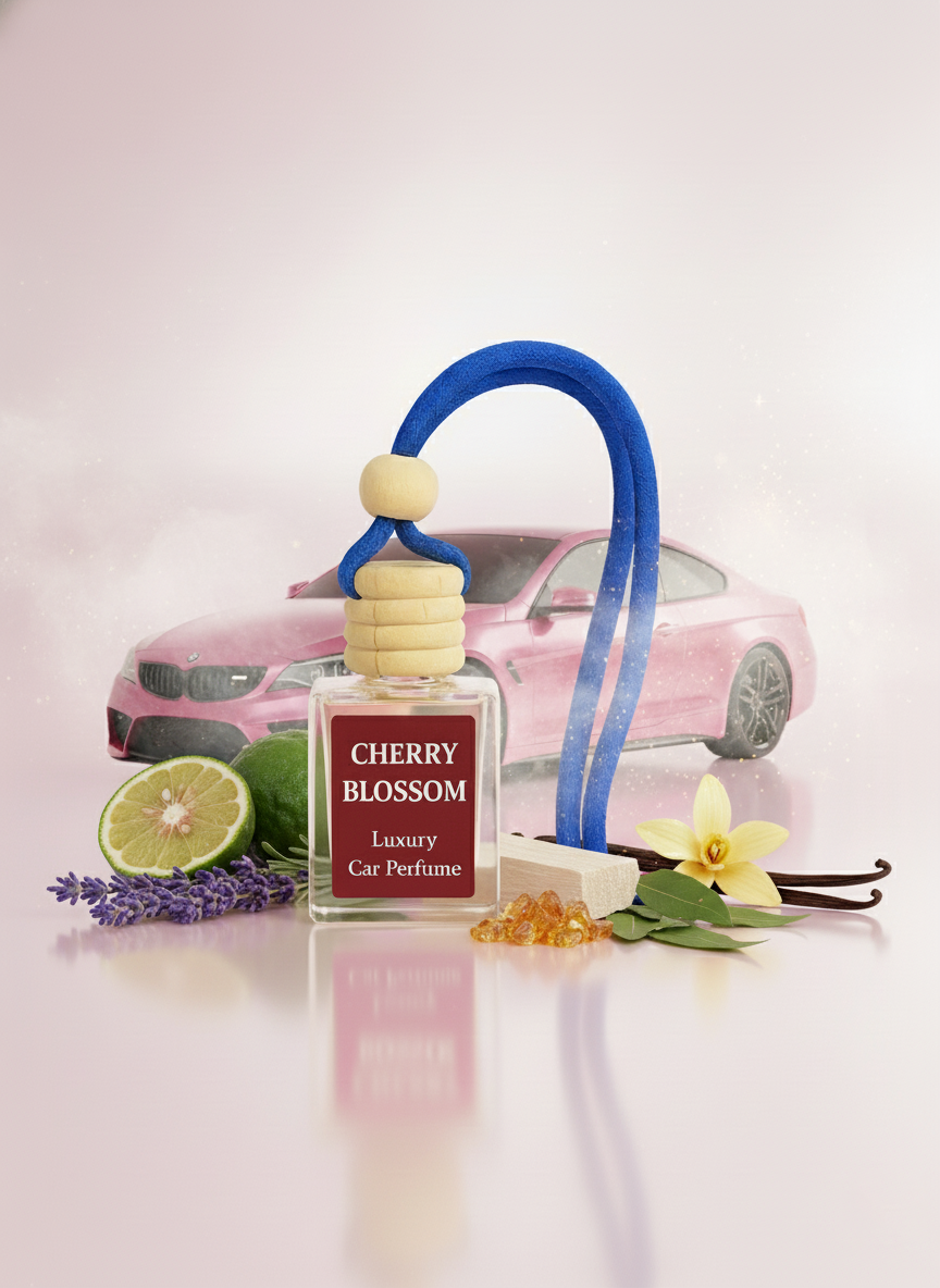 Cherry Blossom Hanging Car Air Freshener 10ml