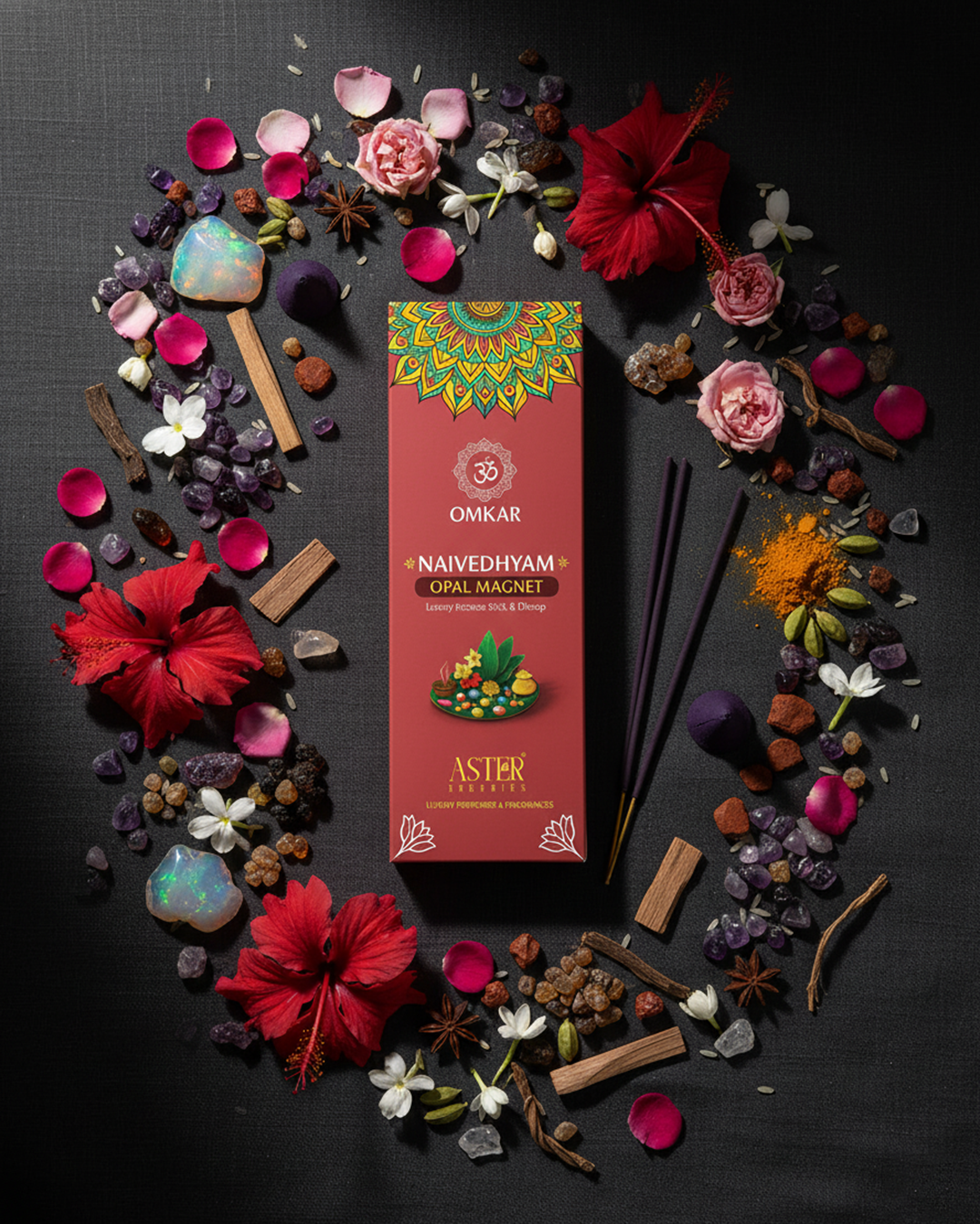 Omkar Naivedhyam - Opal Magnet - Incense Stick