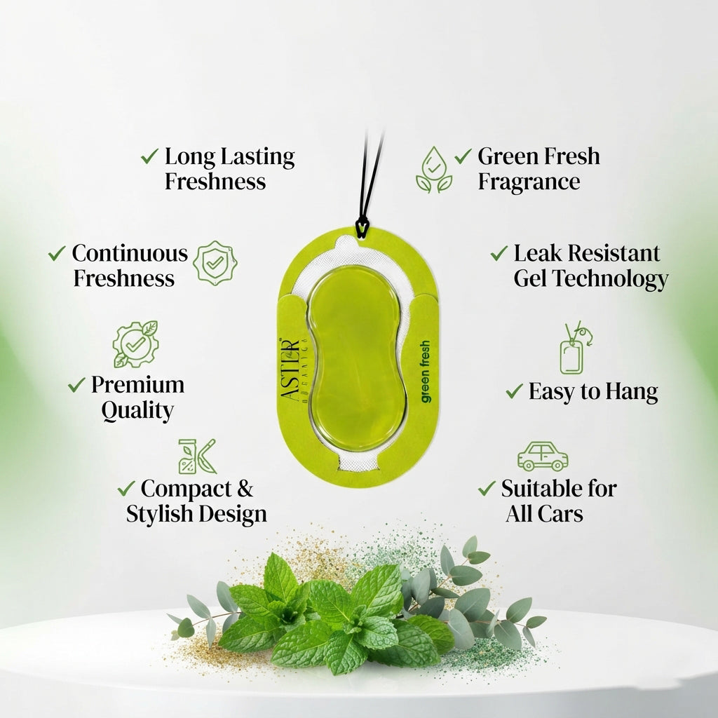 Green Fresh Membrane Car Hanging Gel Air Freshener