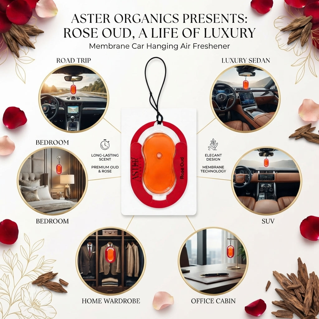 Rose Oud Membrane Car Hanging Gel Air Freshener