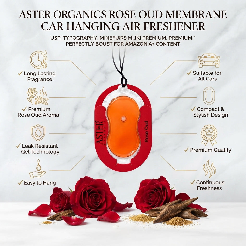 Rose Oud Membrane Car Hanging Gel Air Freshener