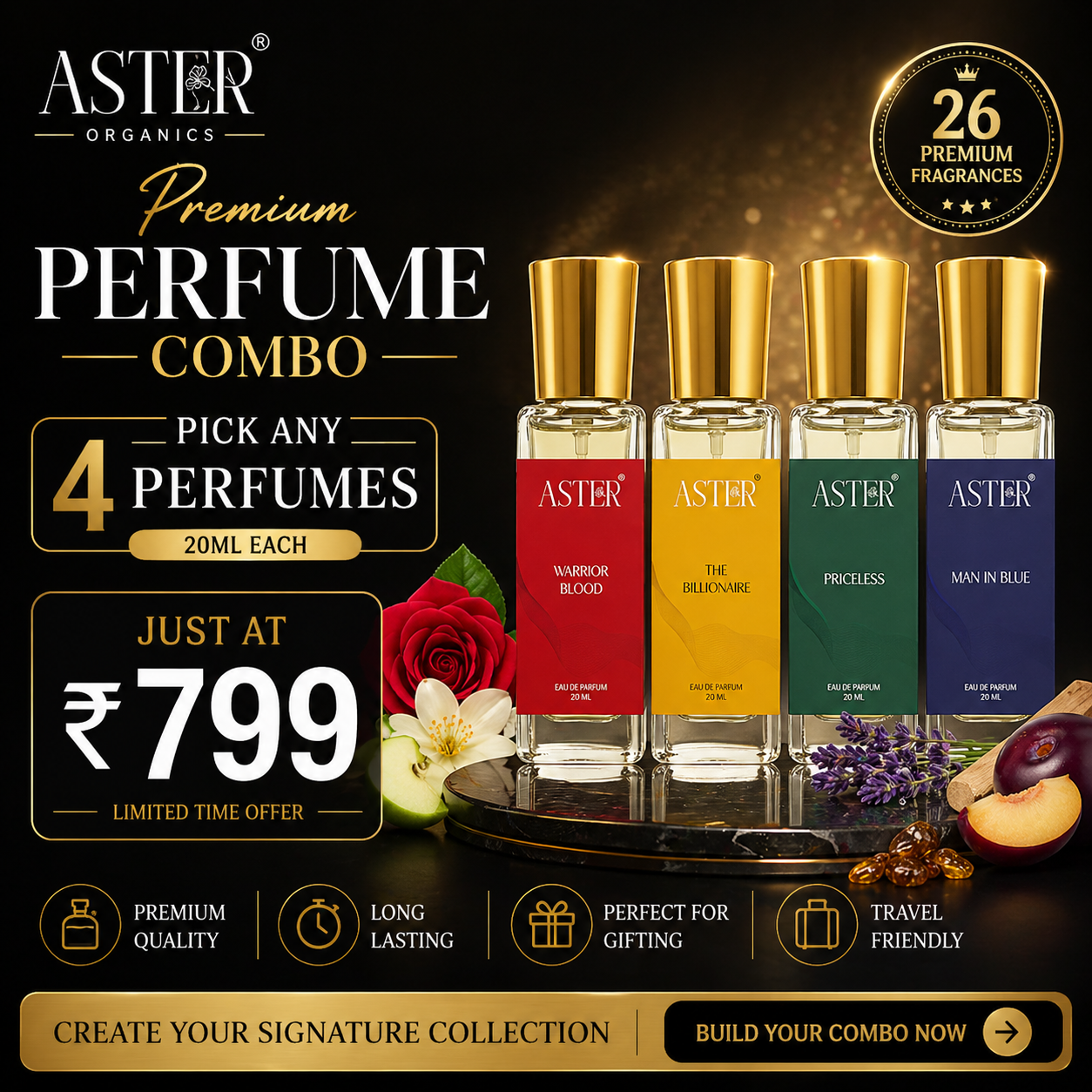 Luxury Fragrance Combo – 4 Premium Picks @ ₹799