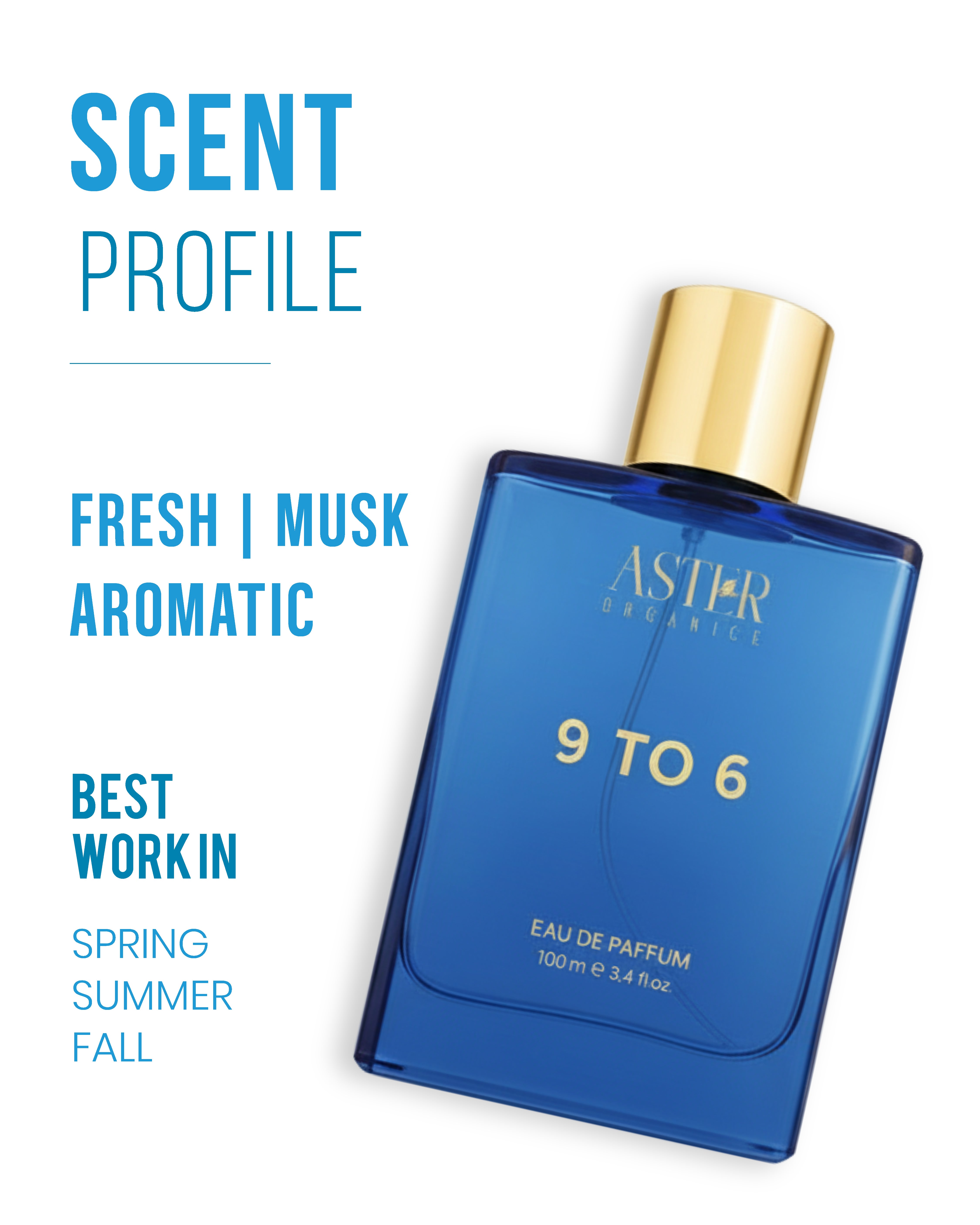 9 To 6 EDP for Men 100ml bottle