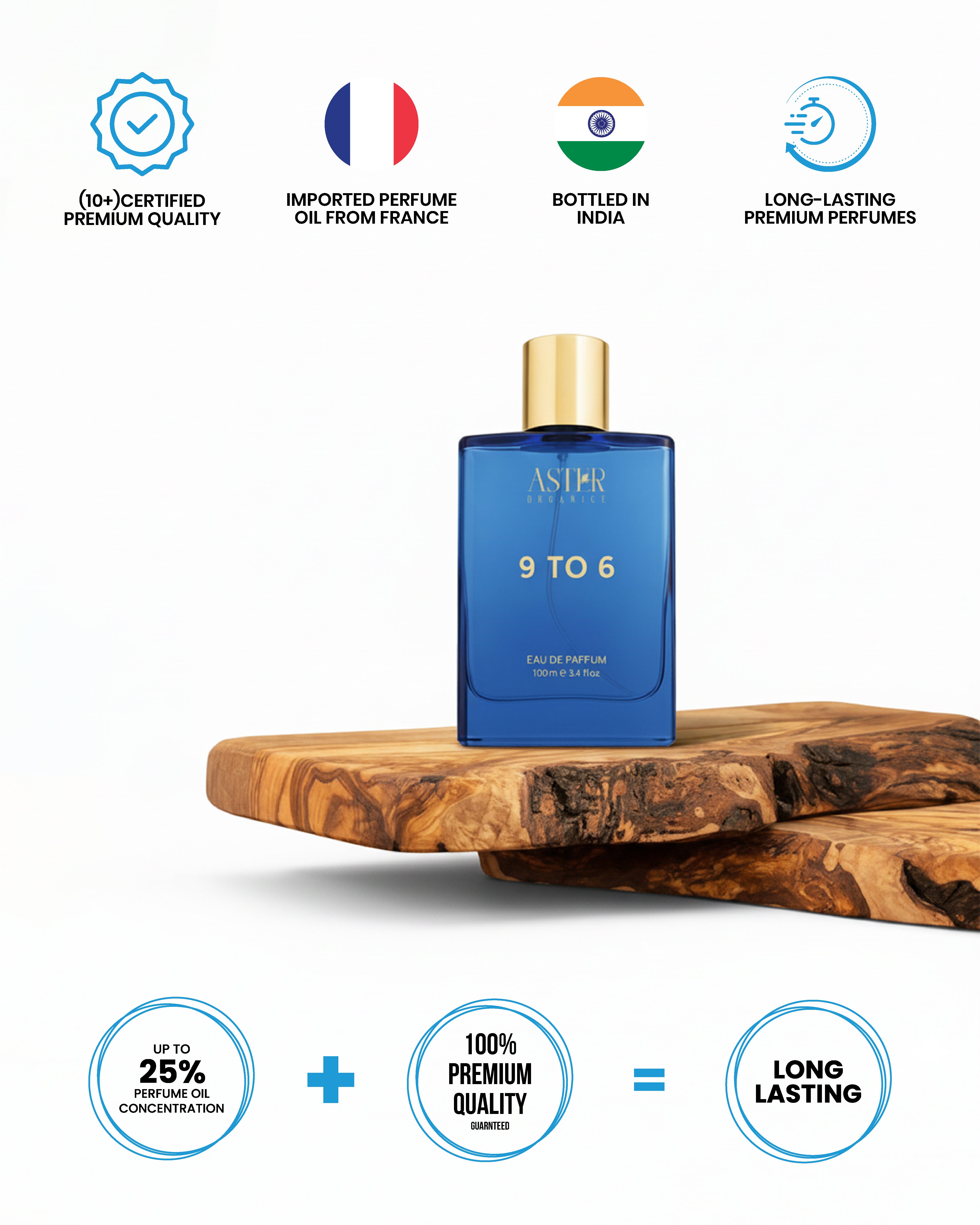 9 To 6 EDP for Men 100ml bottle