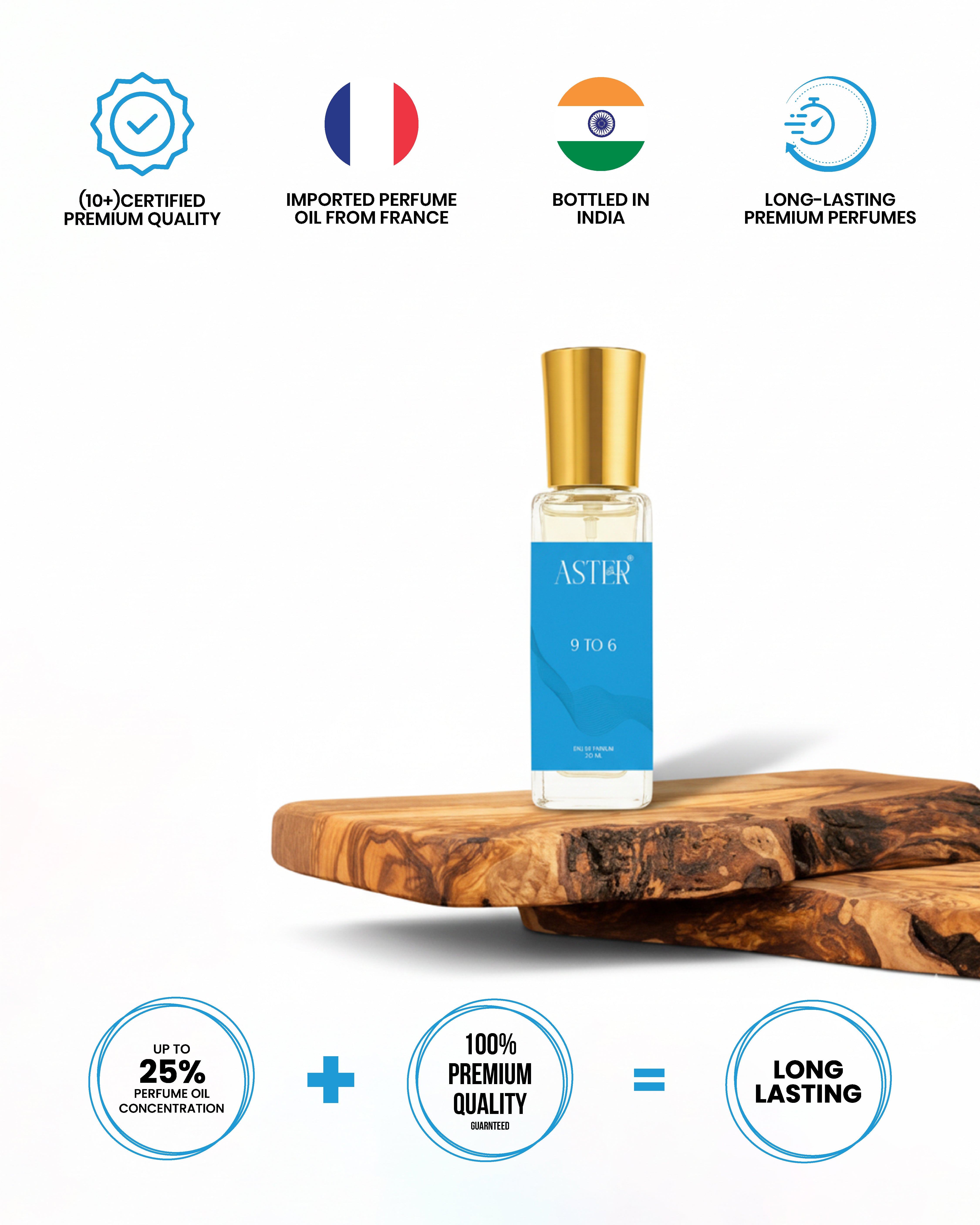 9 To 6 EDP for Men 20ml fragrance bottle