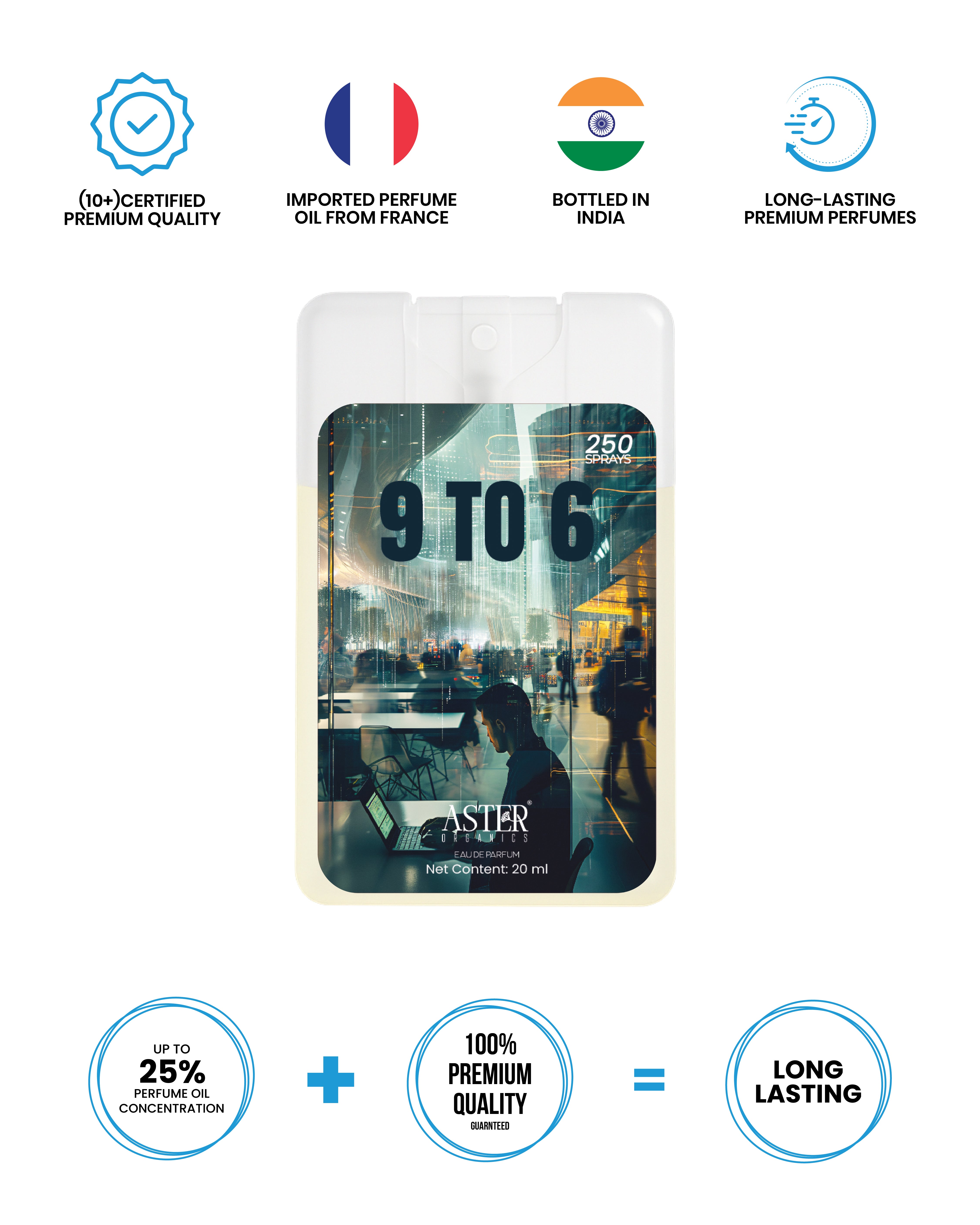 9 To 6 Pocket Perfume for Men 20ml bottle