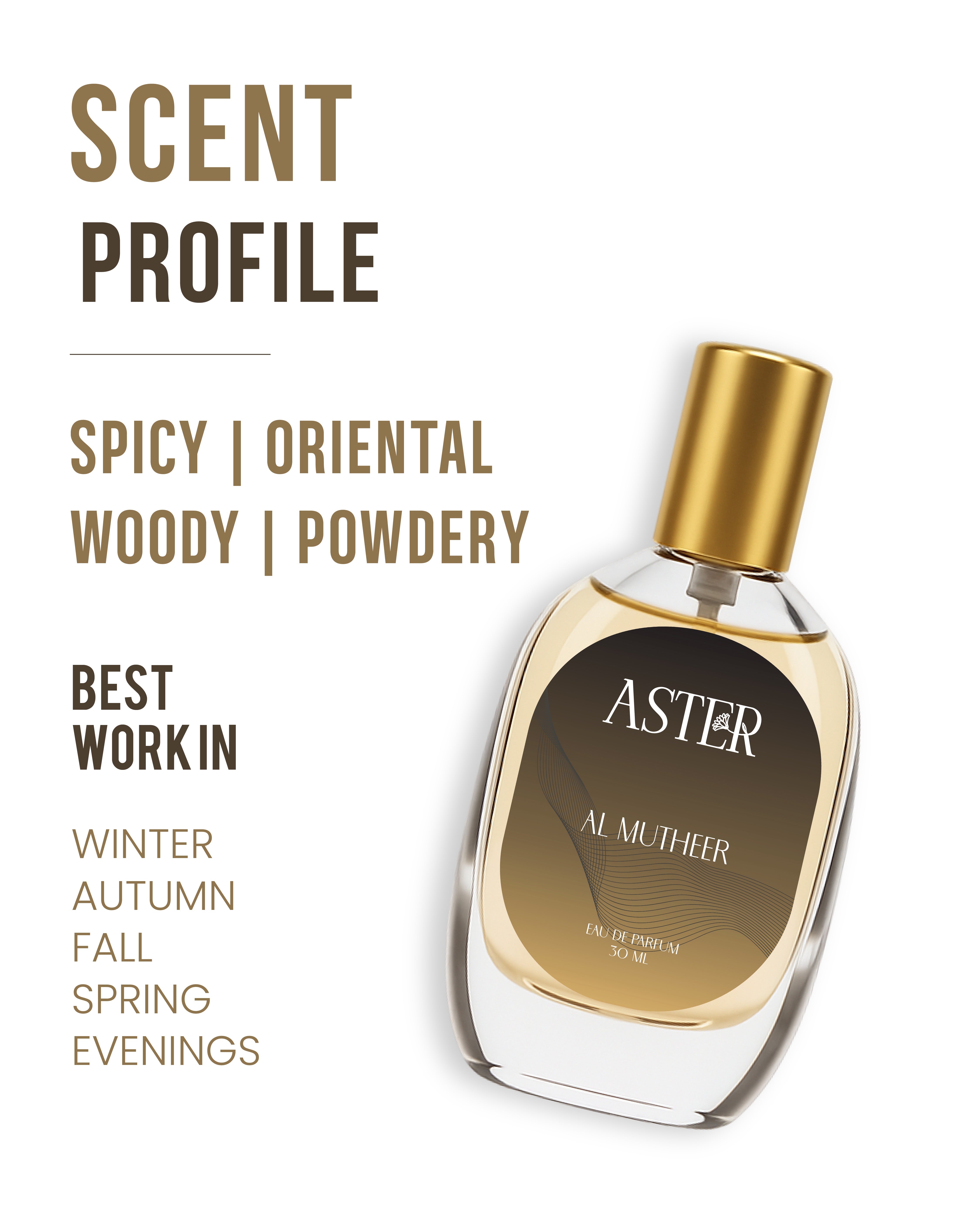 Bottle of 100% Organic Al Mutheer for Oud perfume, 30ml