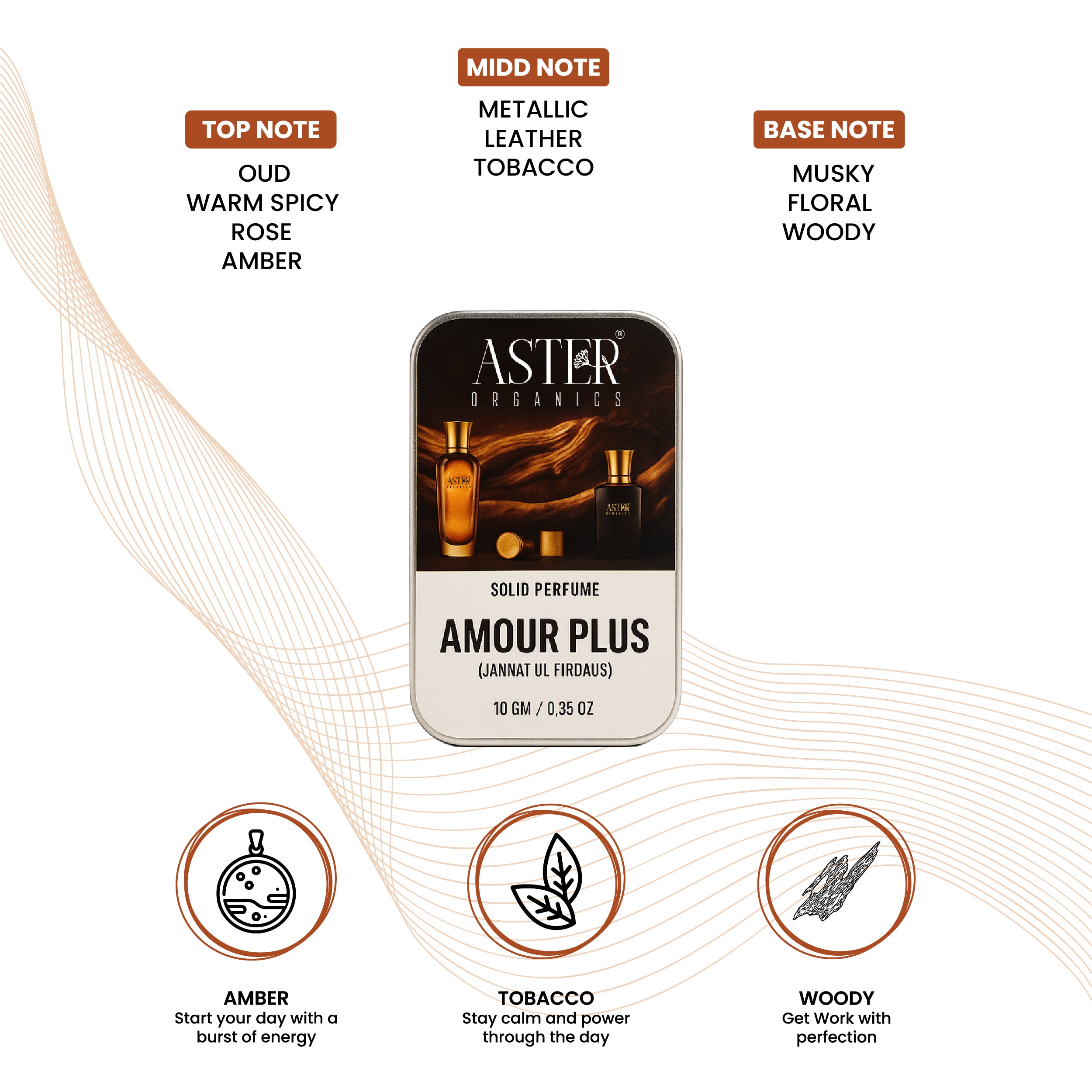 Amour Pluse Solid Perfume for Oud