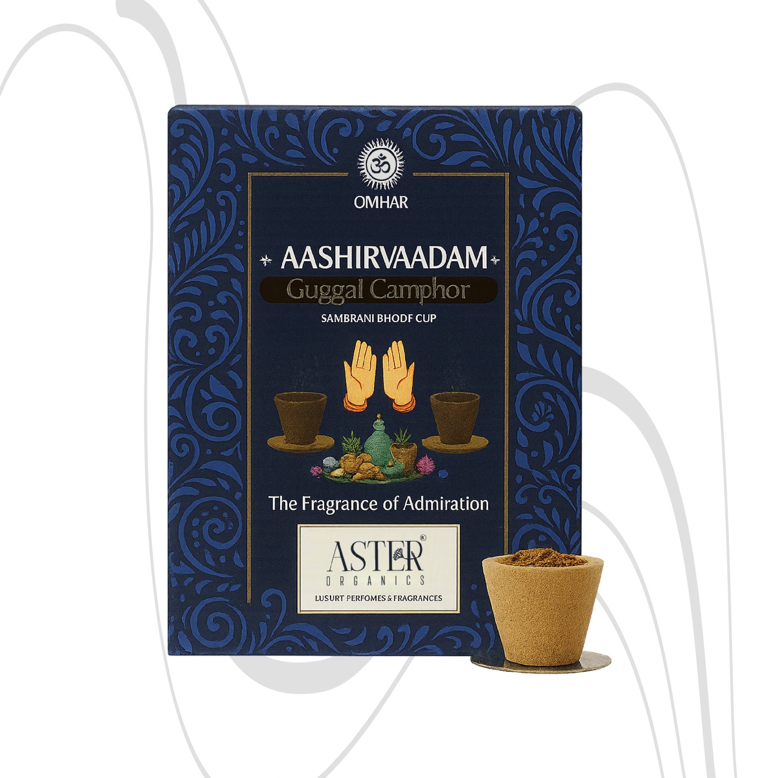 Omkar Aashirvadam - Guggul Camphor - Sambrani Dhoop Cup