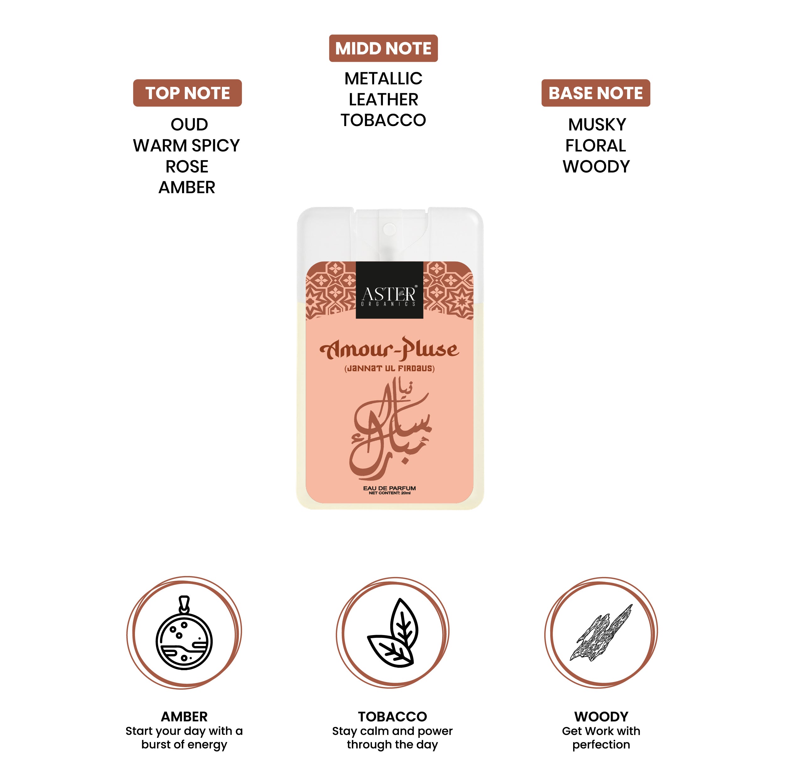 Amour Pluse Pocket Perfume for Oud 20ml