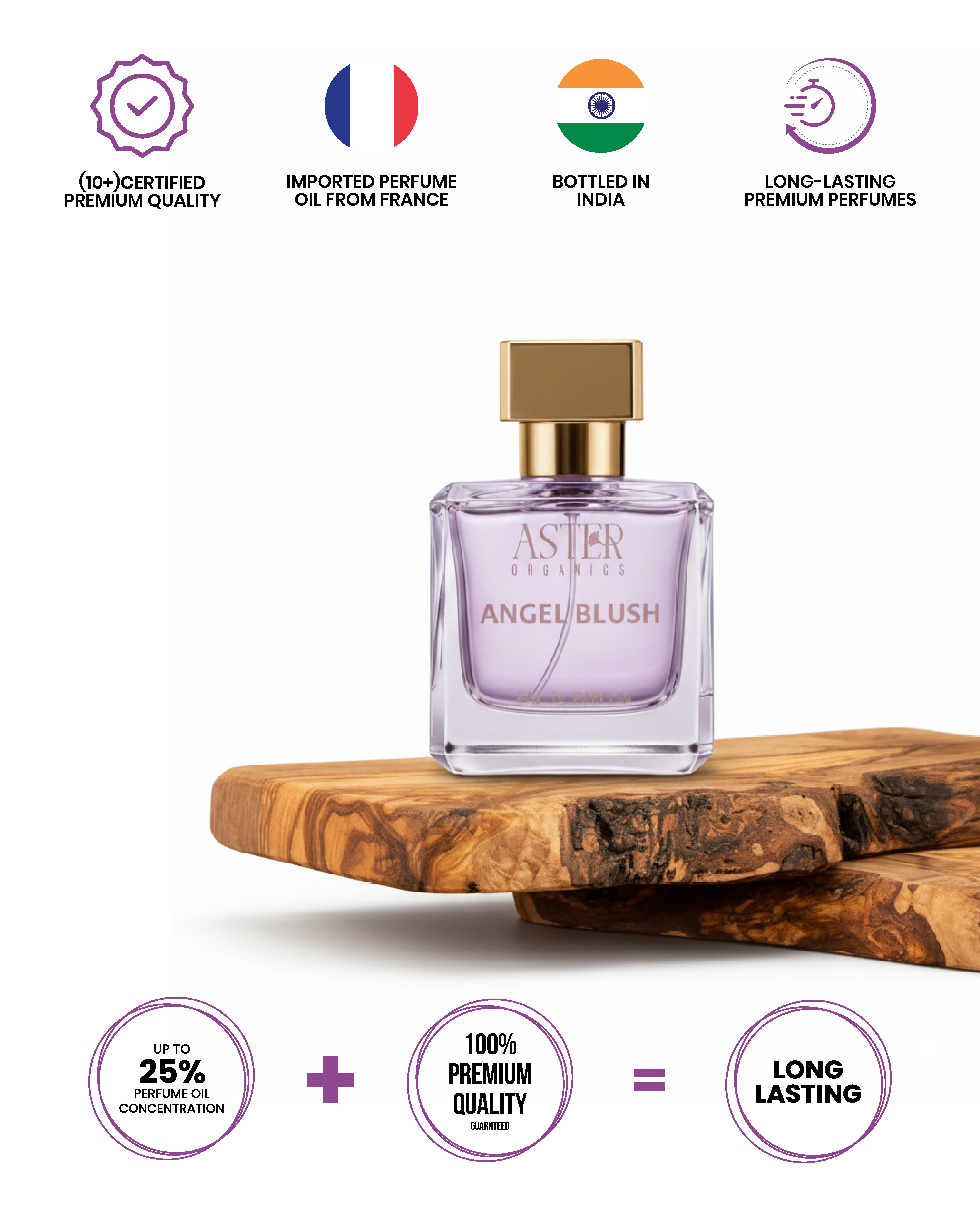 Angel Blush EDP for Woman 100ml bottle with pink floral accents
