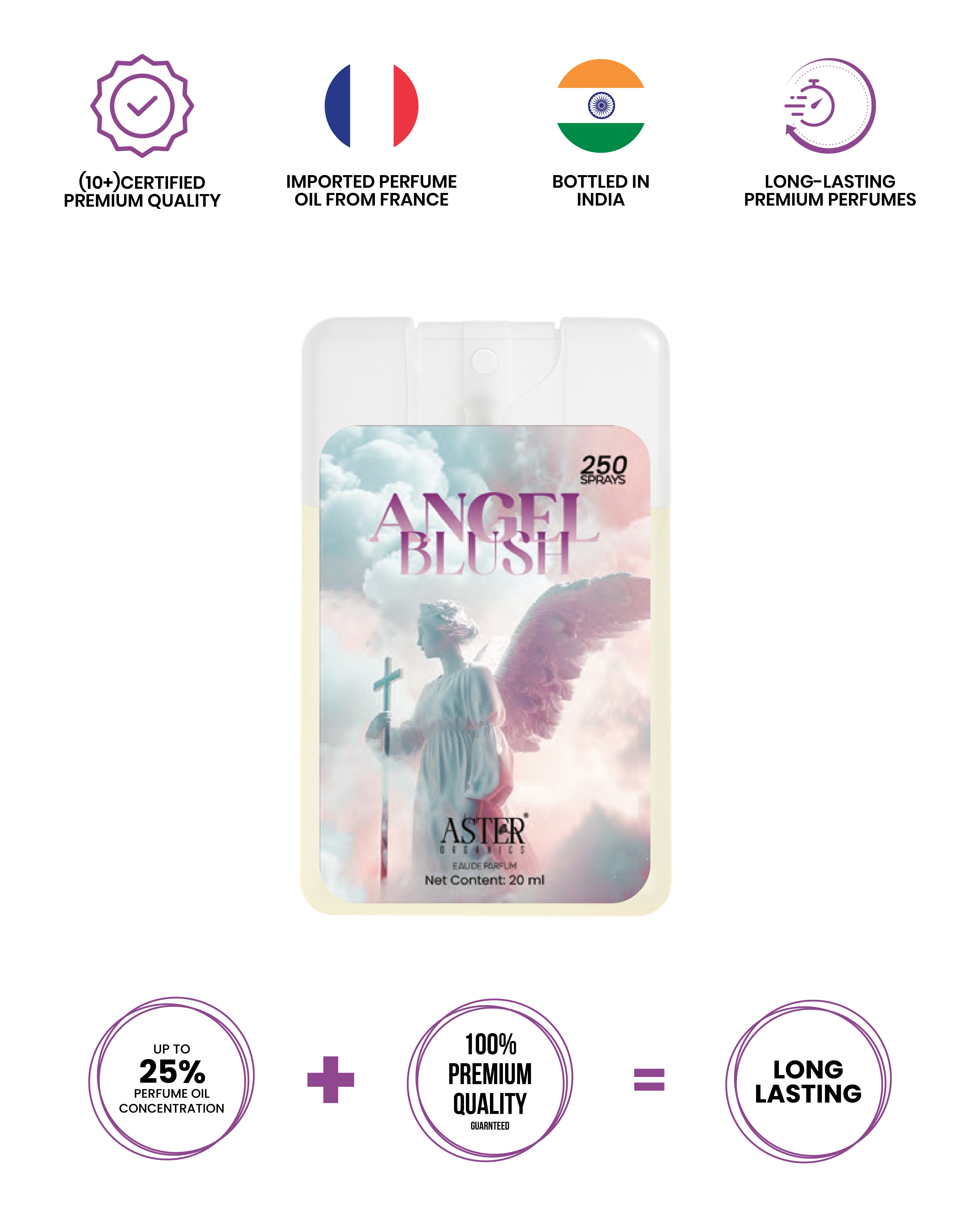 Angel Blush Pocket Perfume for Woman 20ml bottle with pink and gold accents