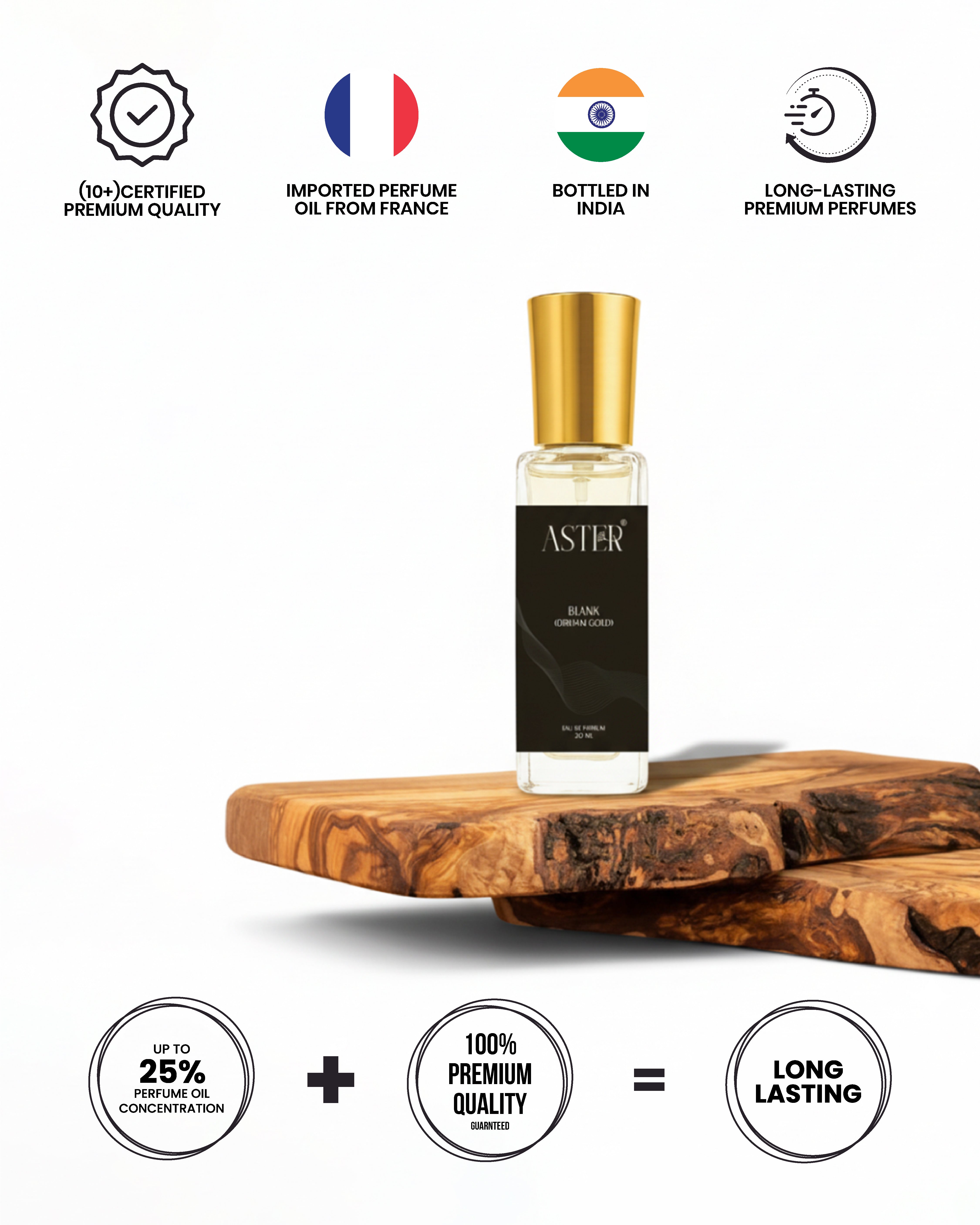 Blank Dirham Gold EDP unisex perfume, 20ml bottle