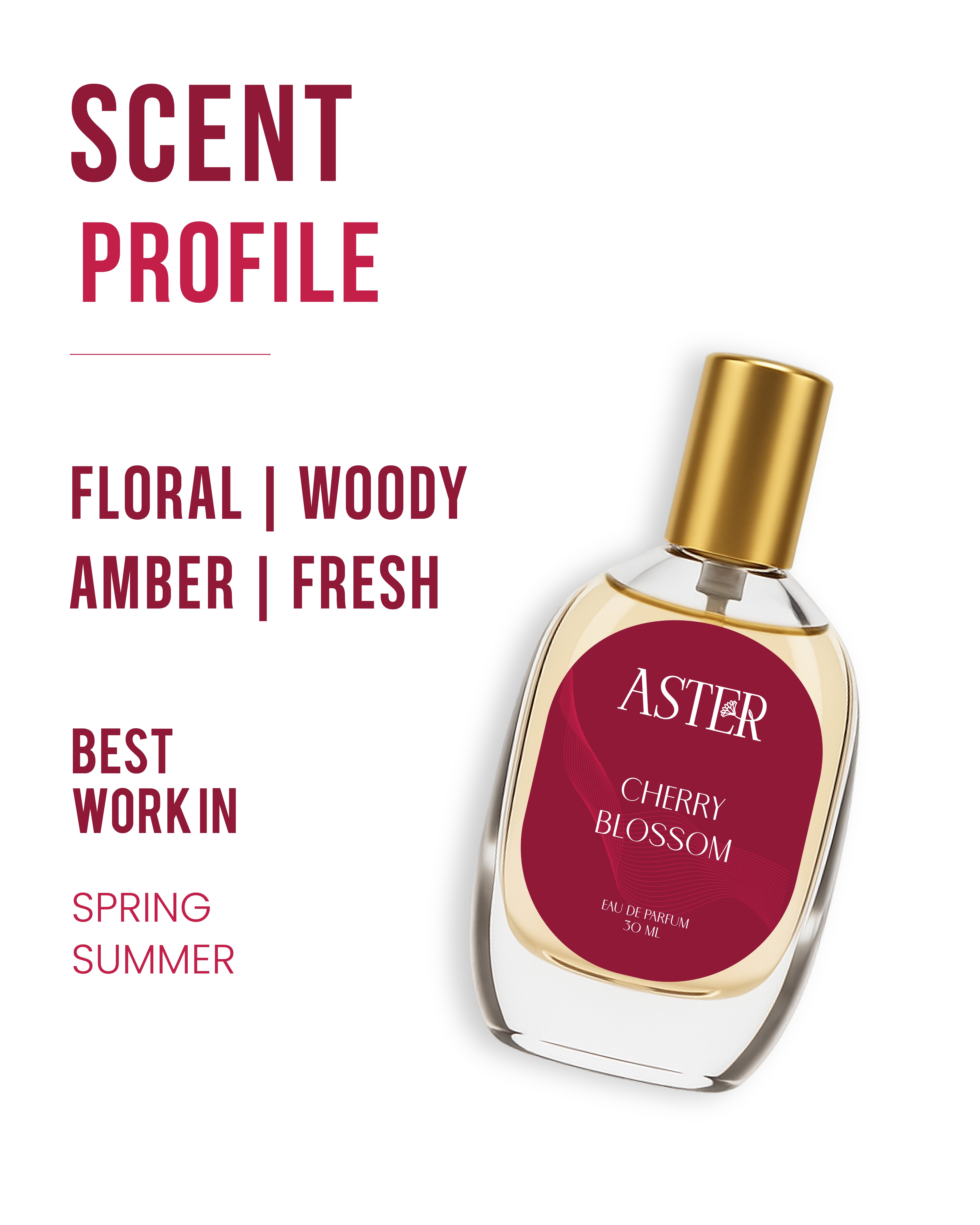 100% Organic Cherry Blossom for Woman 30ml