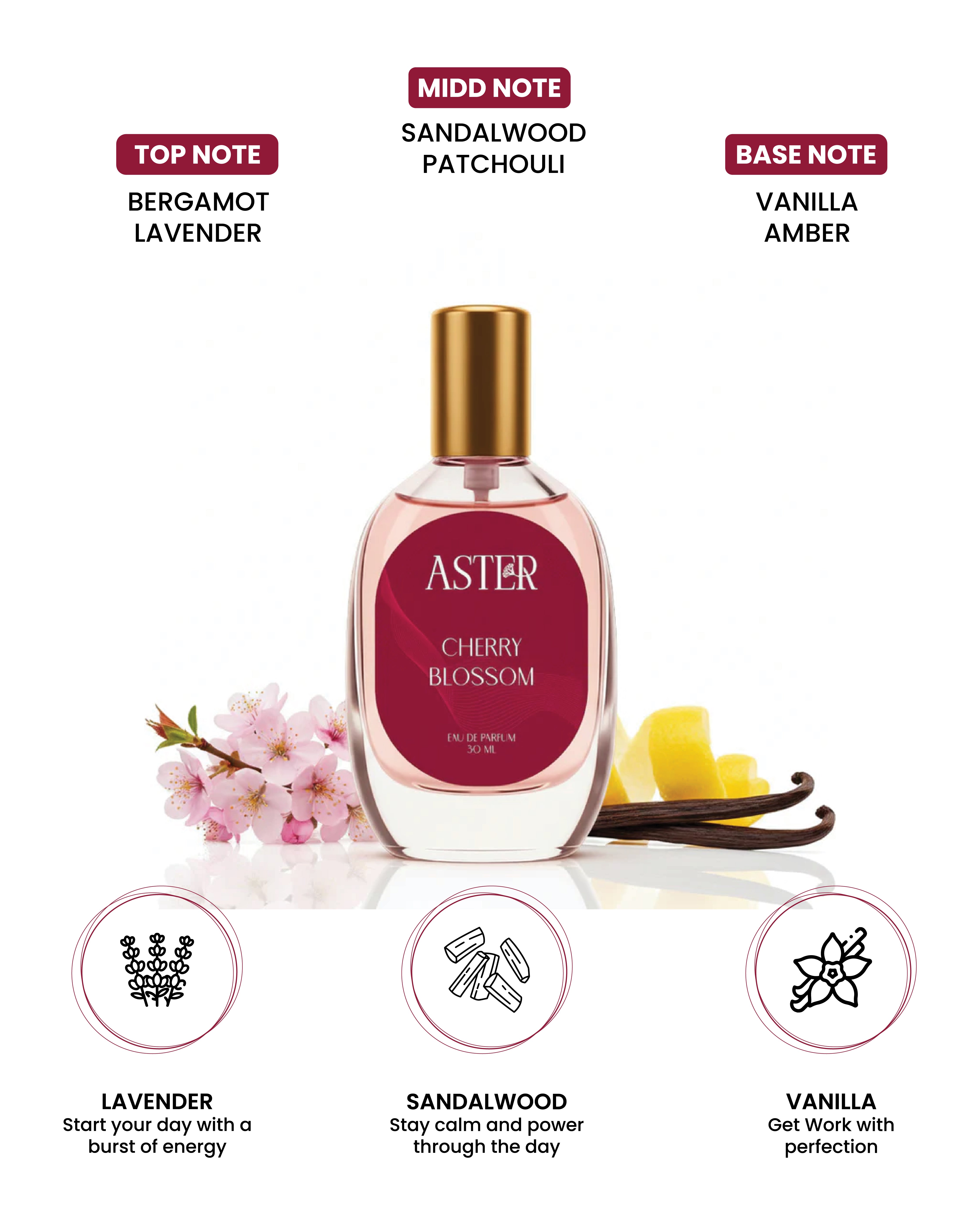 100% Organic Cherry Blossom for Woman 30ml