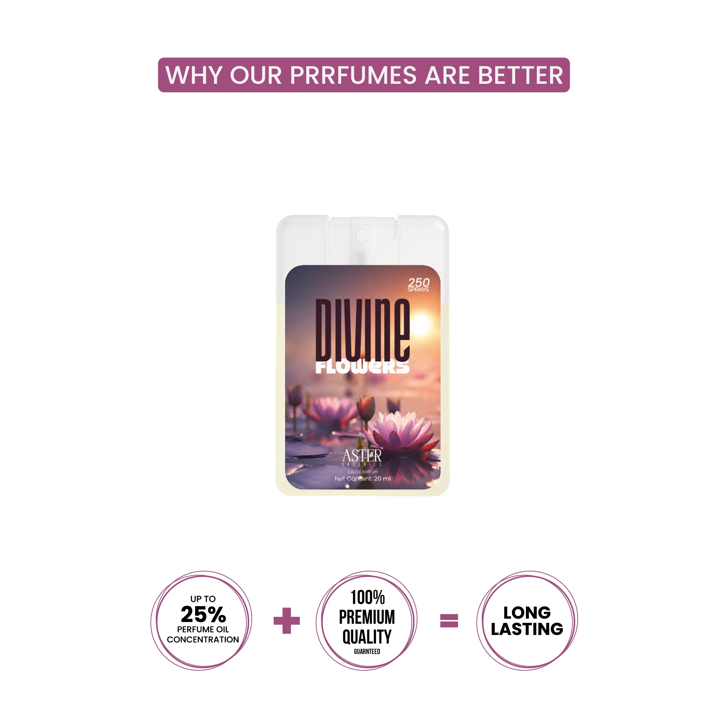 Divine Flower Pocket Perfume for Woman 20ml