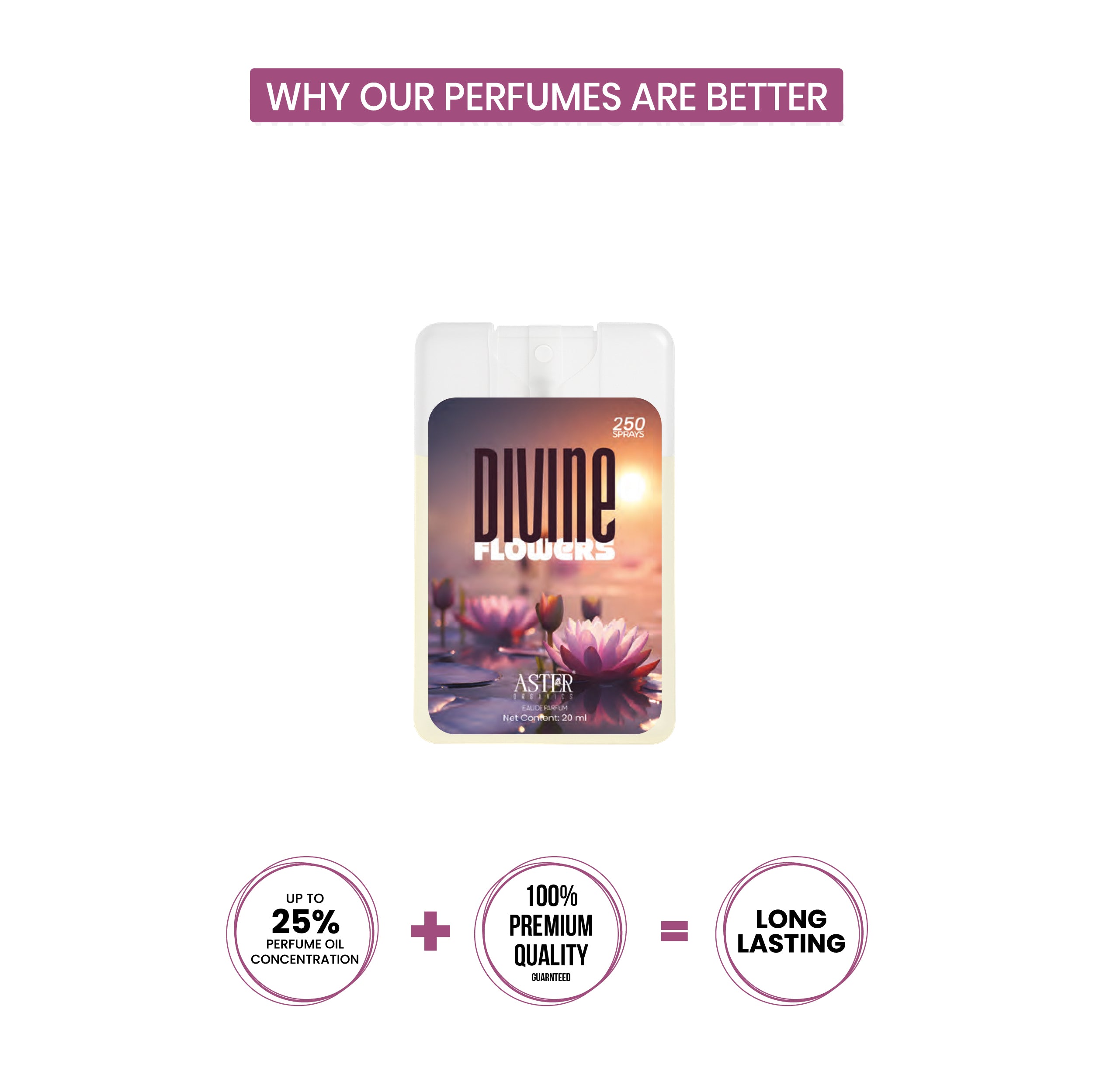 Divine Flower Pocket Perfume for Woman 20ml