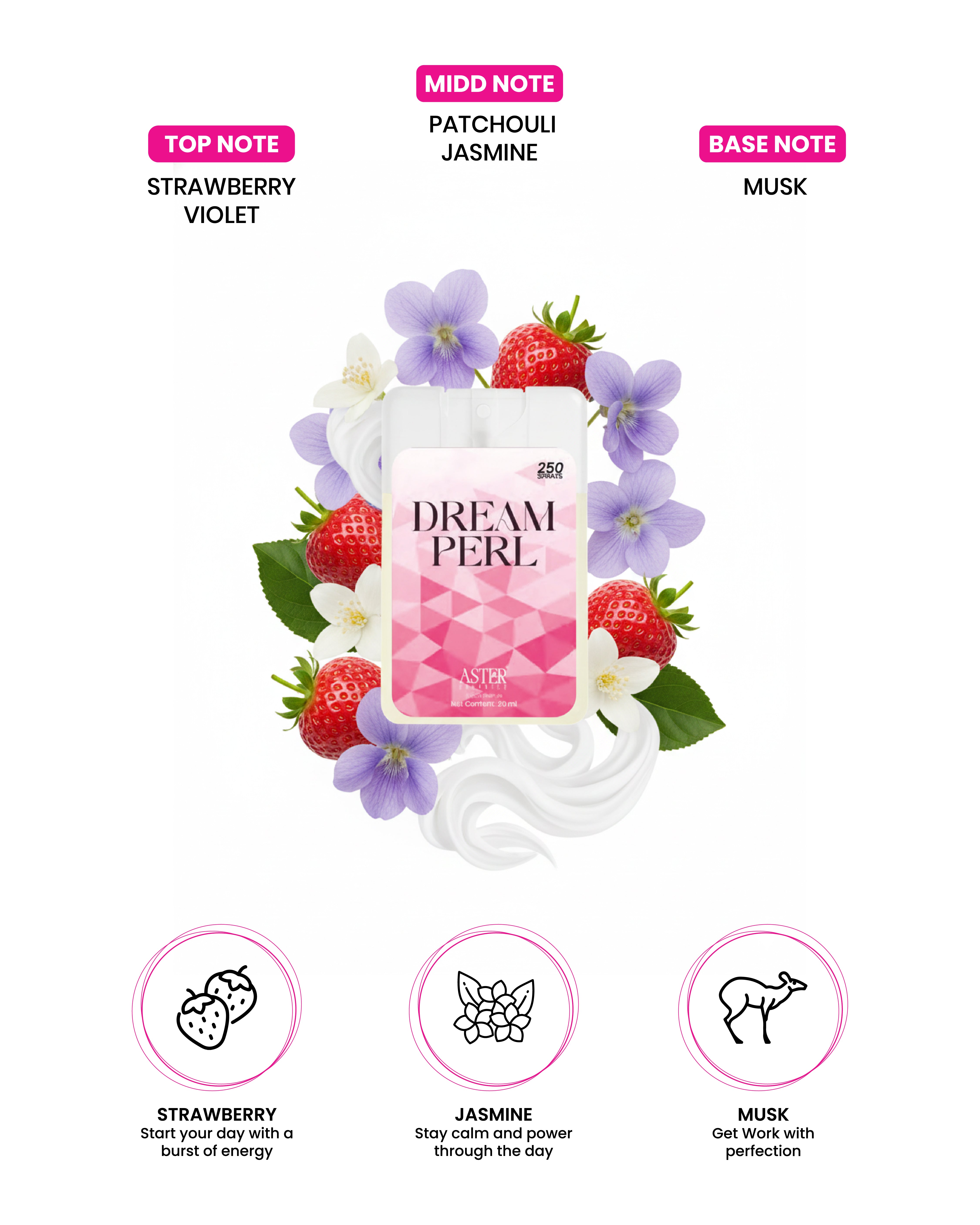 Dream Perl Pocket Perfume for Woman 20ml bottle