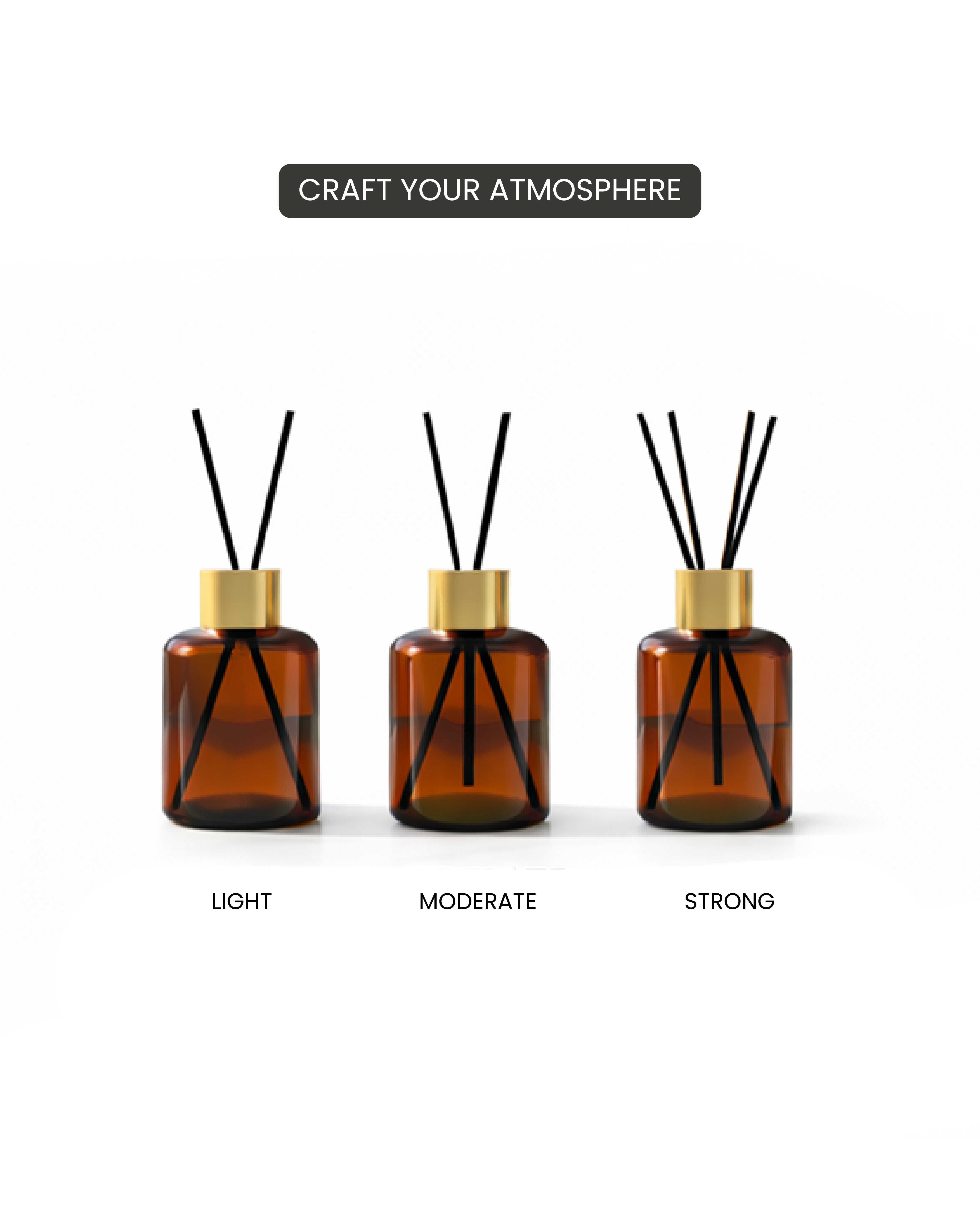 Elite Jasmine reed diffuser set with glass bottle and reeds