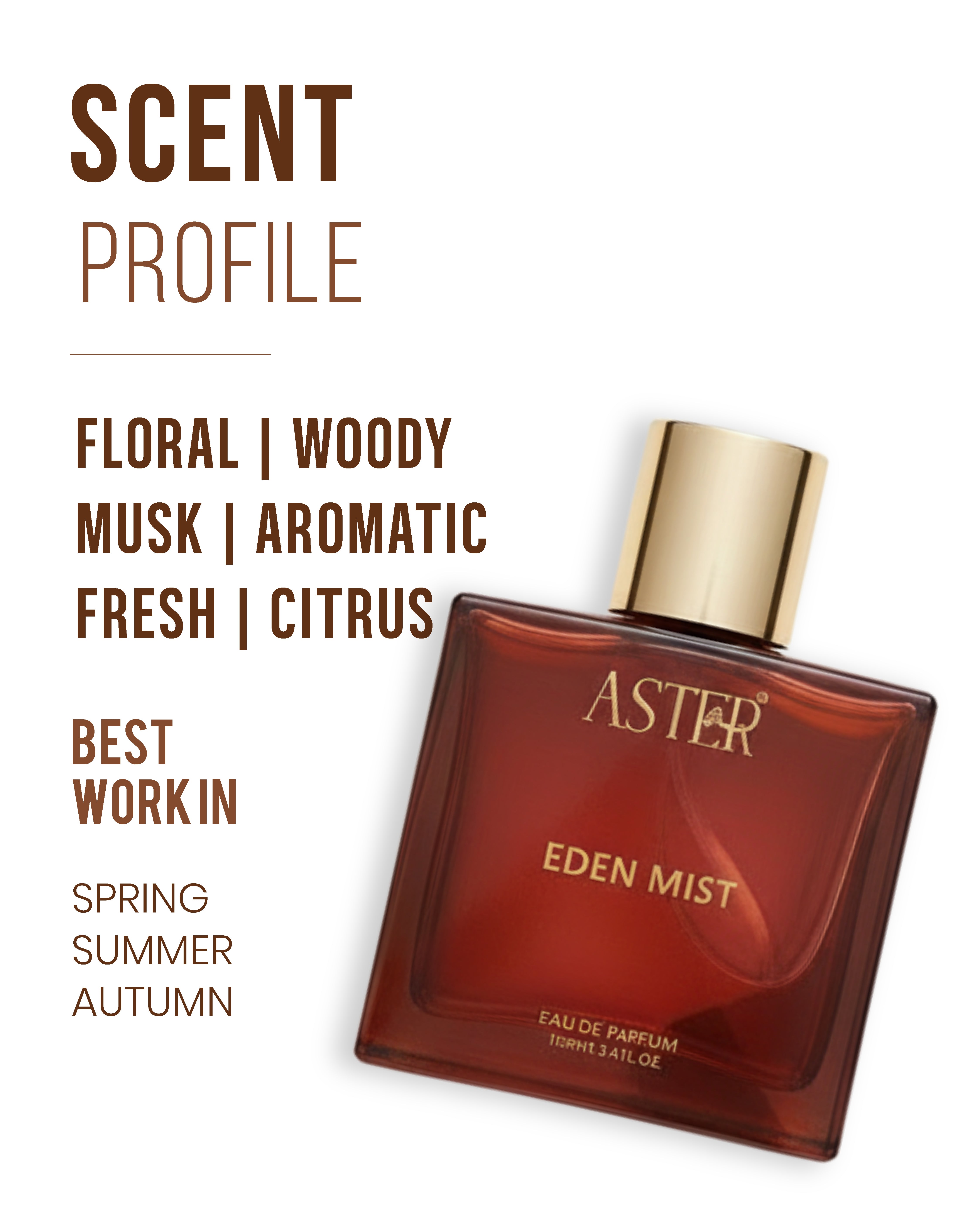 Eden Mist EDP for Men 100ml - Aster Organics