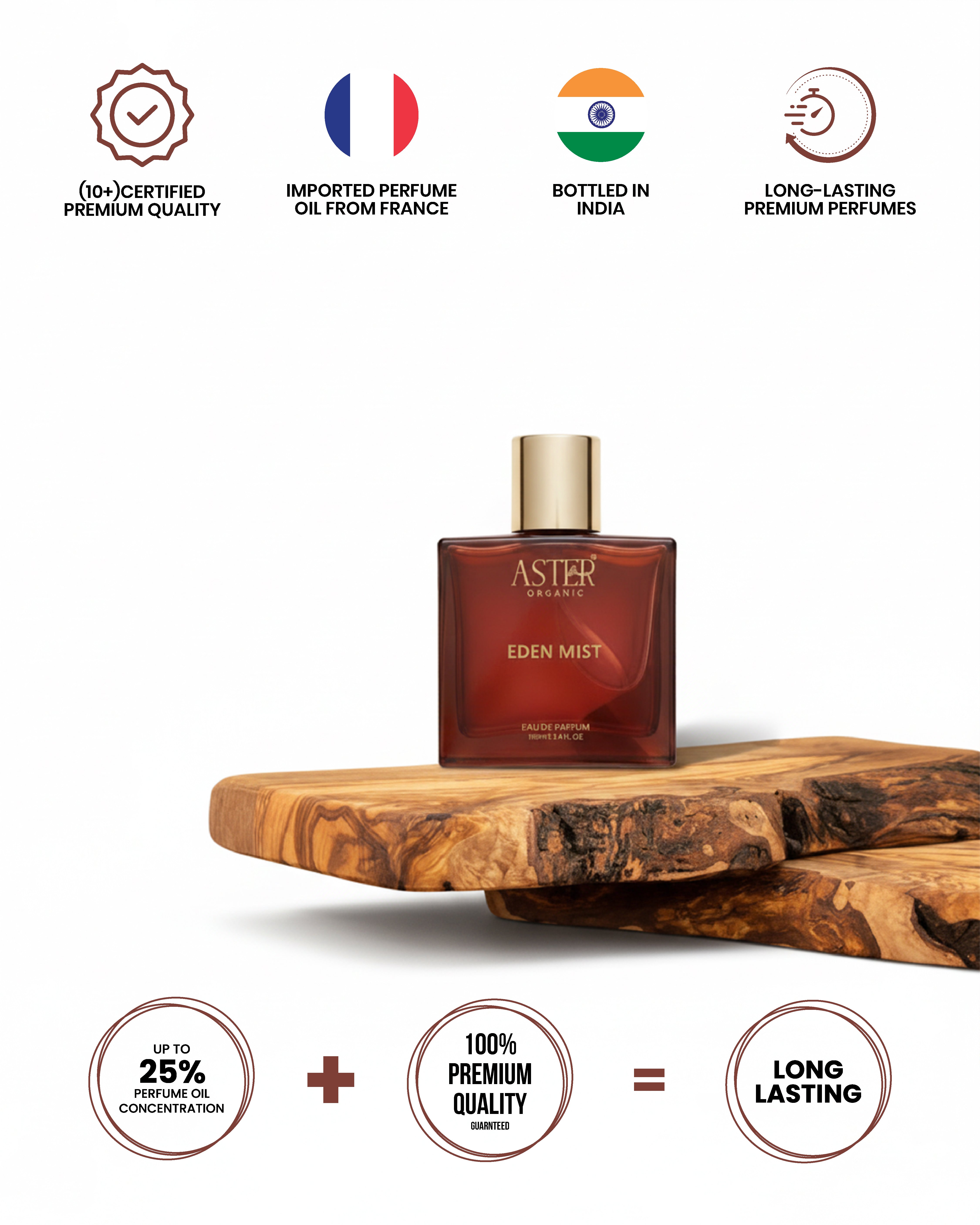 Eden Mist EDP for Men 100ml - Aster Organics