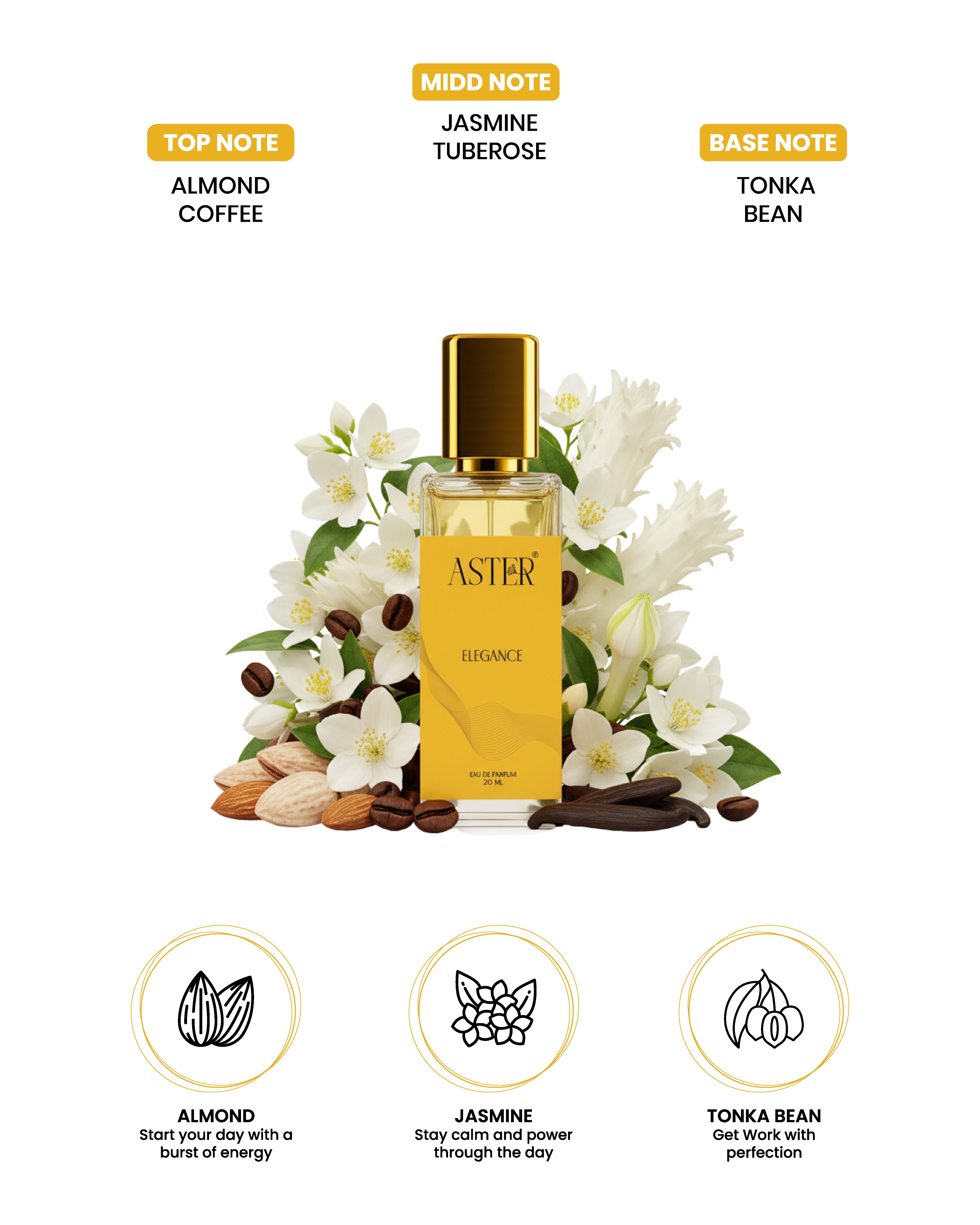 Elegance EDP for Woman 20ml perfume bottle