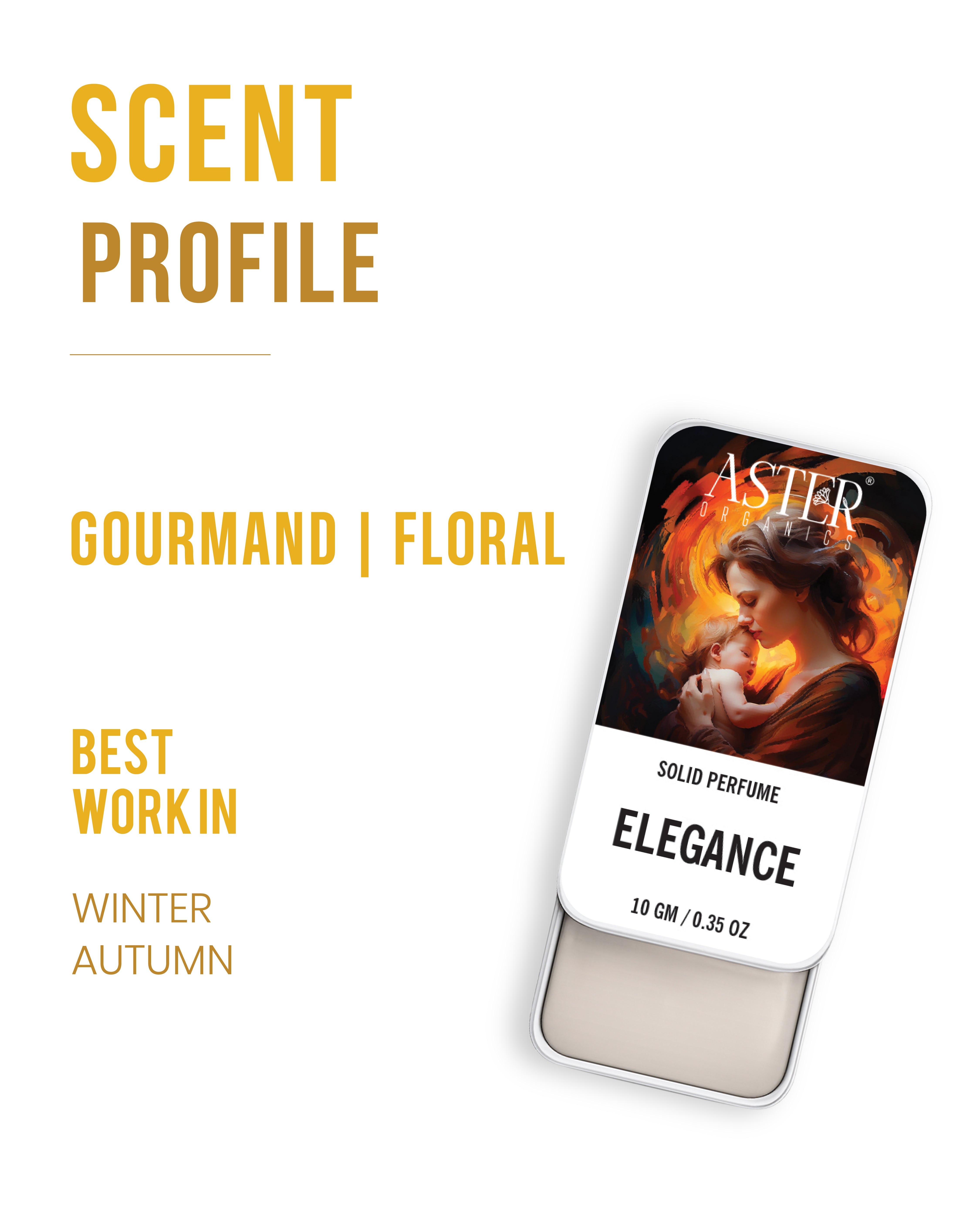 Solid perfume compact with floral design, showcasing Elegance Solid Perfume for Women.