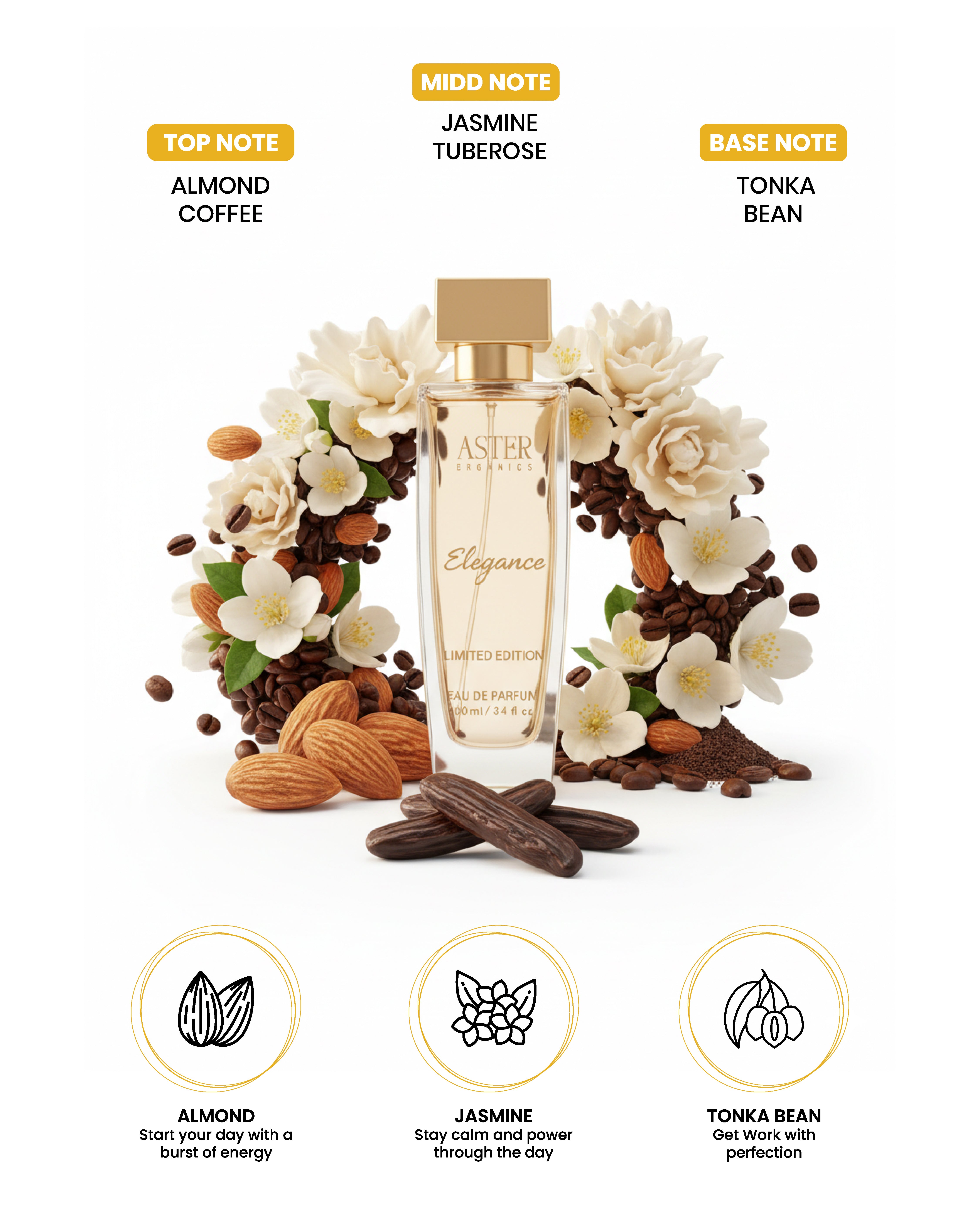 Elegance EDP for Woman 100ml perfume bottle