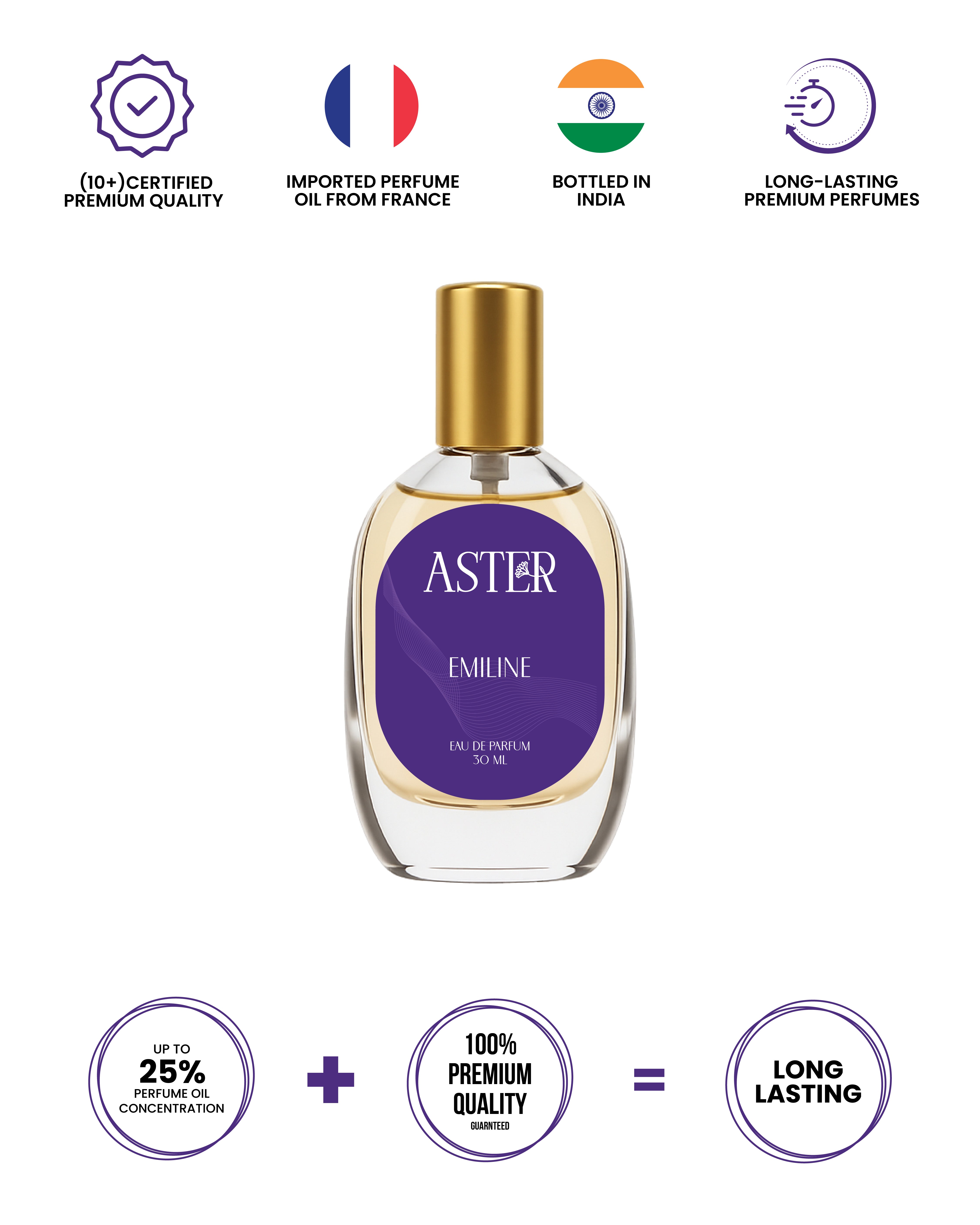 Bottle of 100% Organic Emiline for Woman 30ml