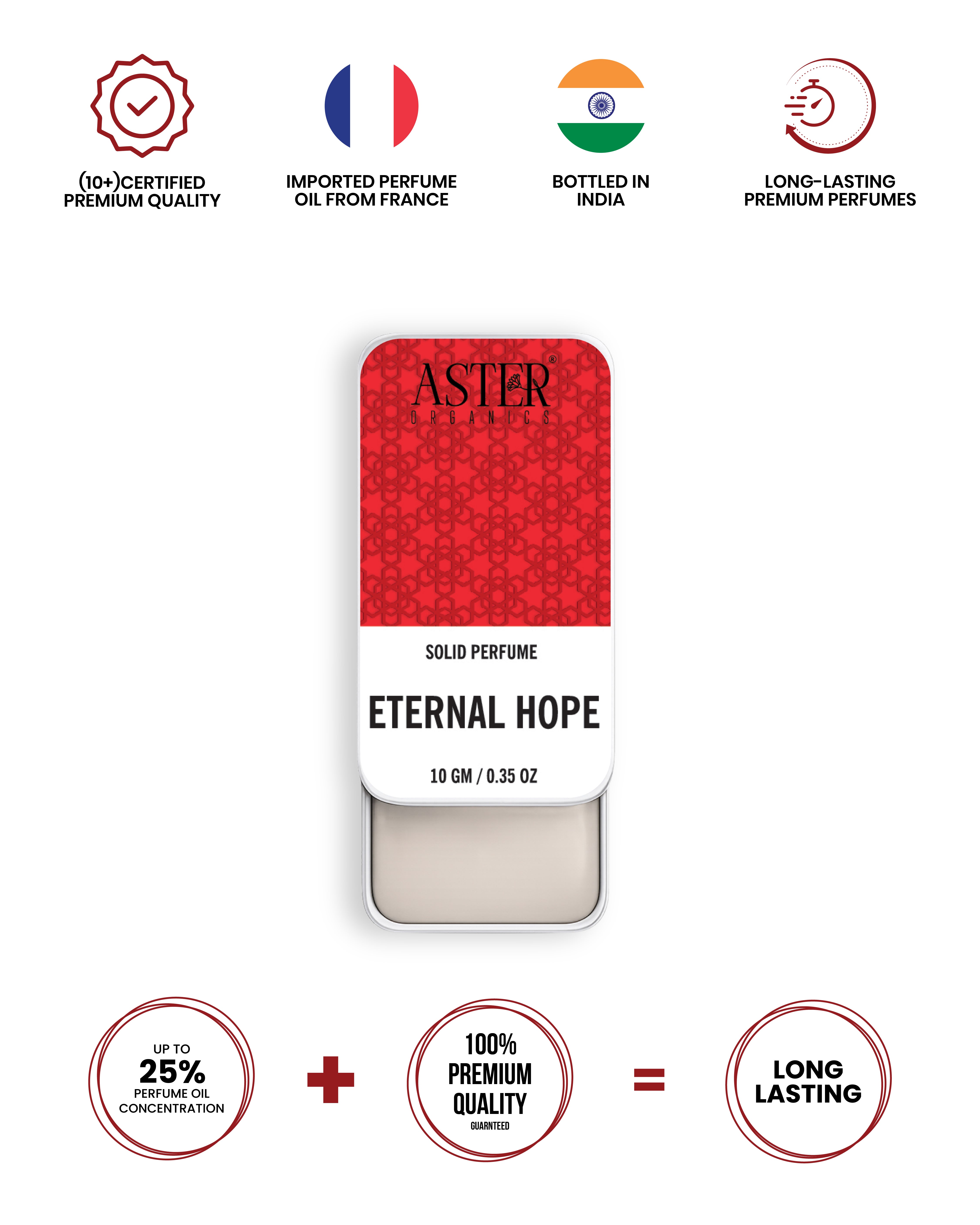 Eternal Hope solid perfume for women, in a decorative tin.