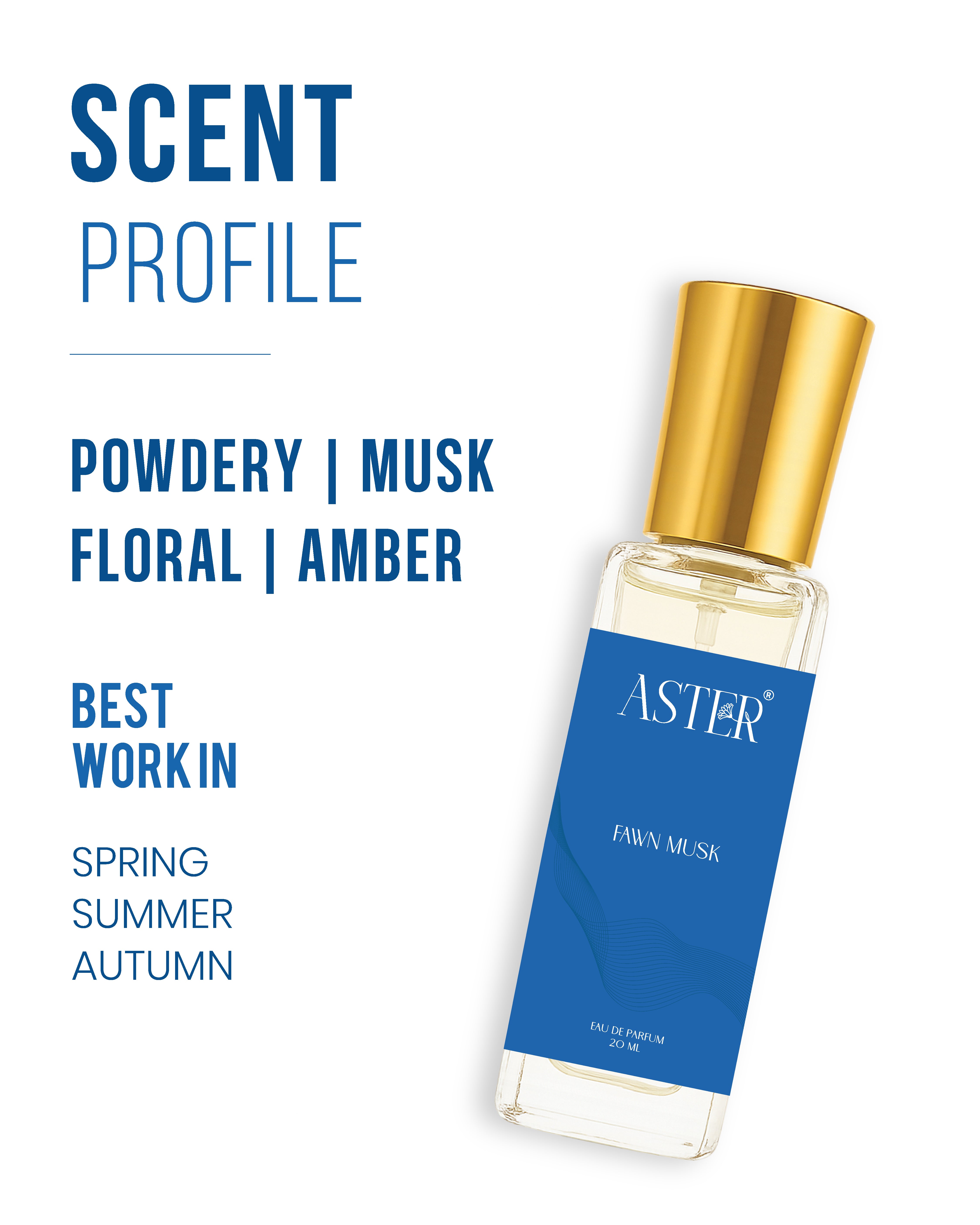 Fawn Musk EDP unisex perfume bottle, 20ml