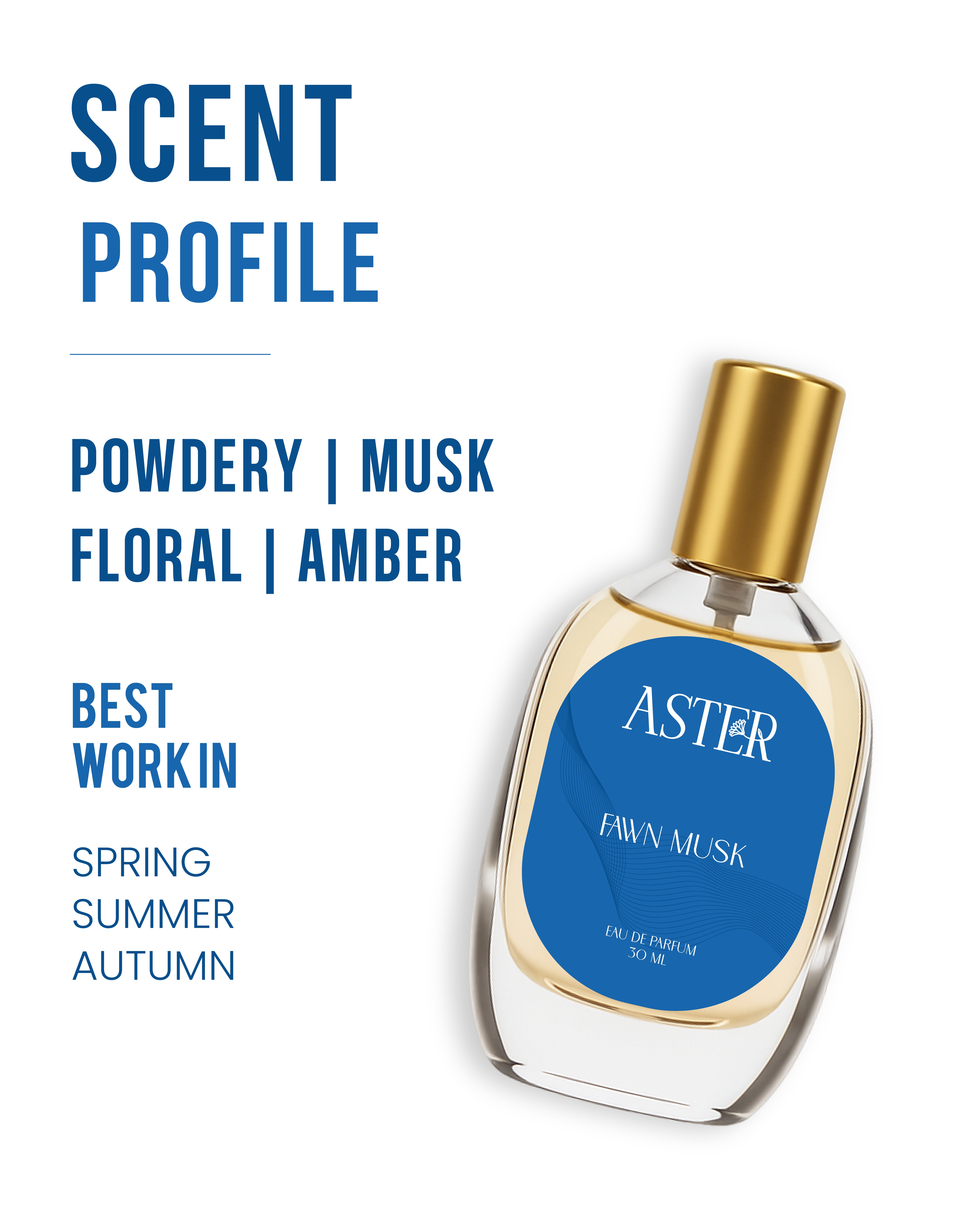 Bottle of 30ml 100% Organic Fawn Musk for Unisex
