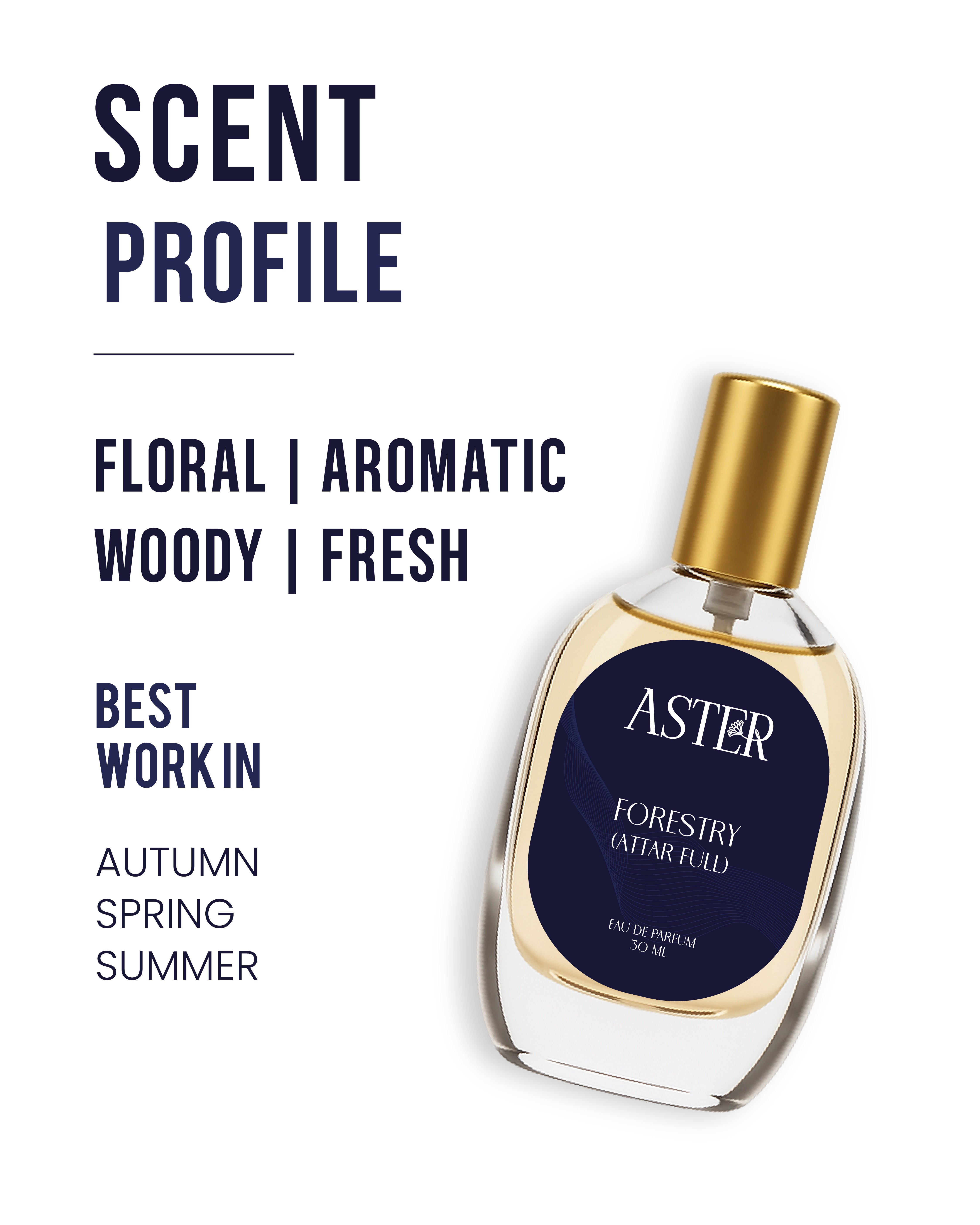Unisex 30ml bottle of 100% Organic Forestry fragrance