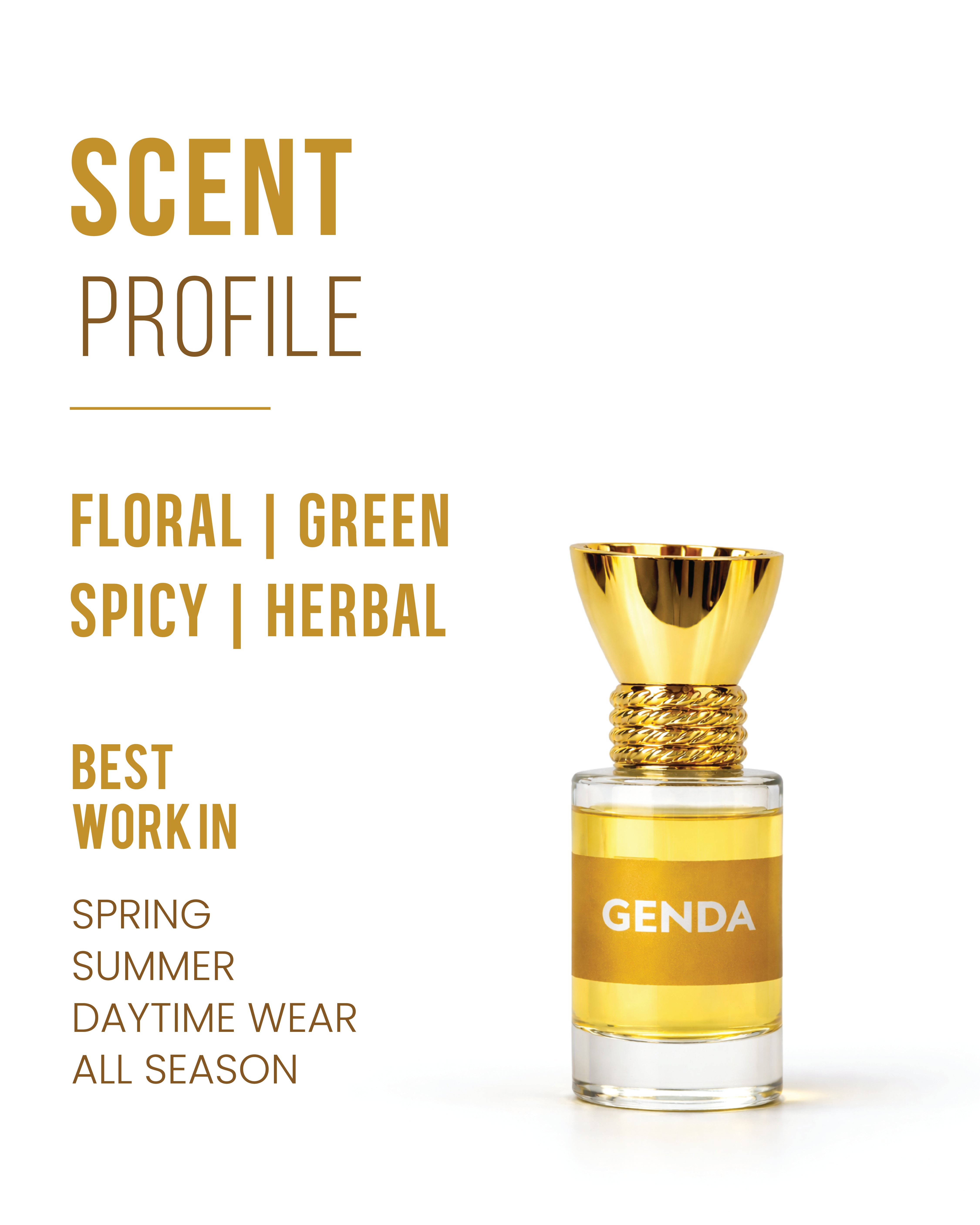 100% Organic Luxury Genda Attar - 6ml