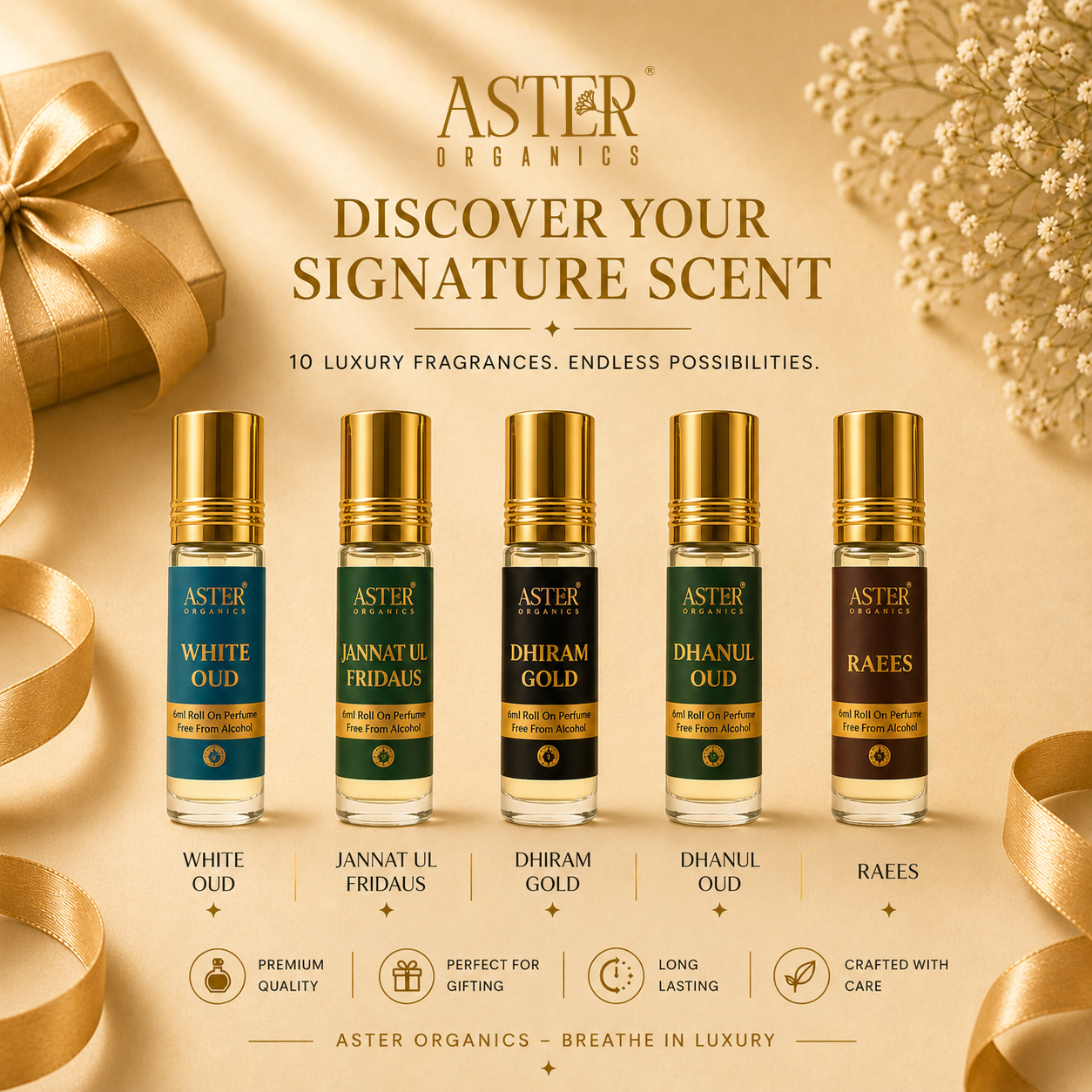 Aster Organics Luxury Collection Gift Box 4 x 20ml