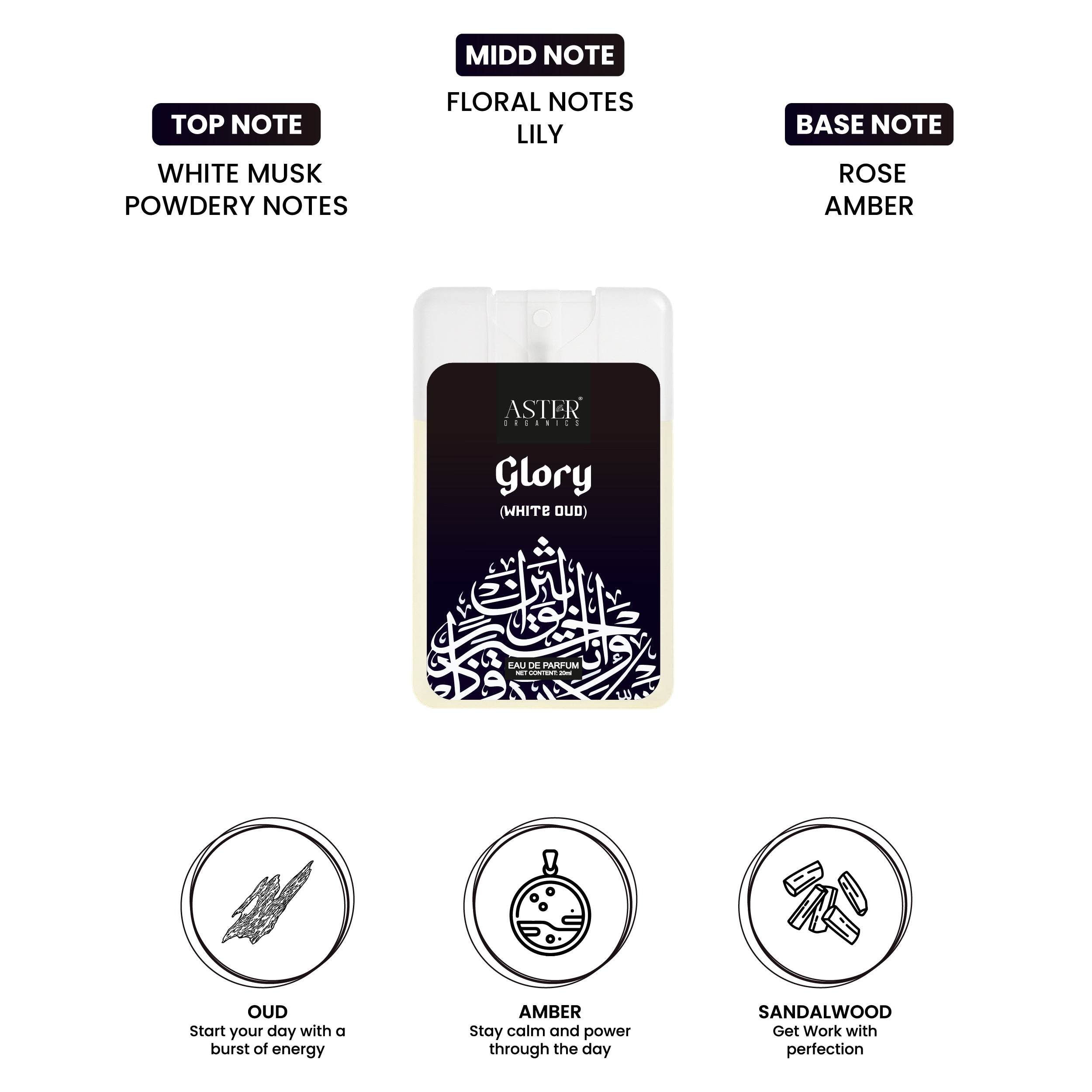 Glory (White Oud) Pocket Perfume for Oud 20ml