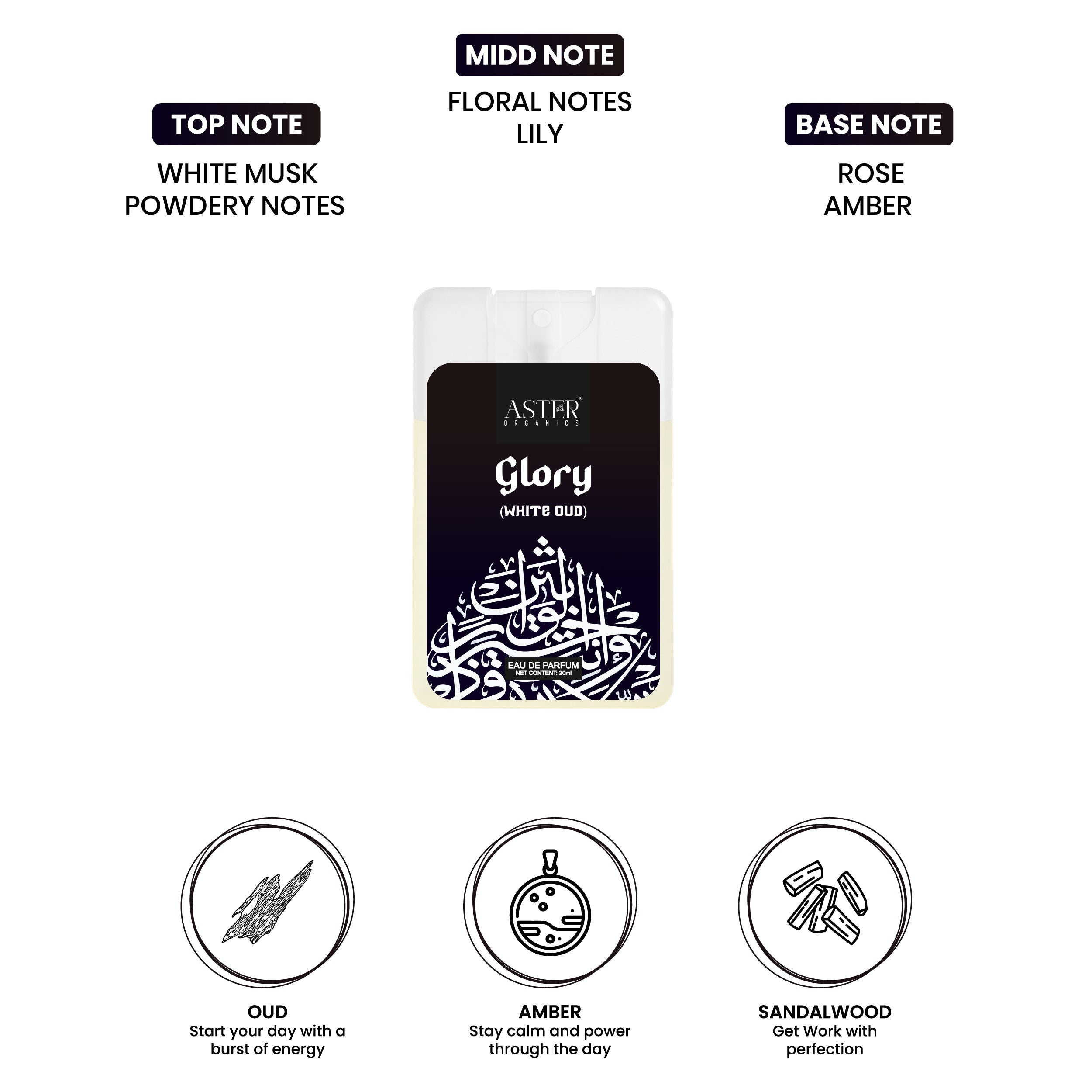 Glory (White Oud) Pocket Perfume for Oud 20ml