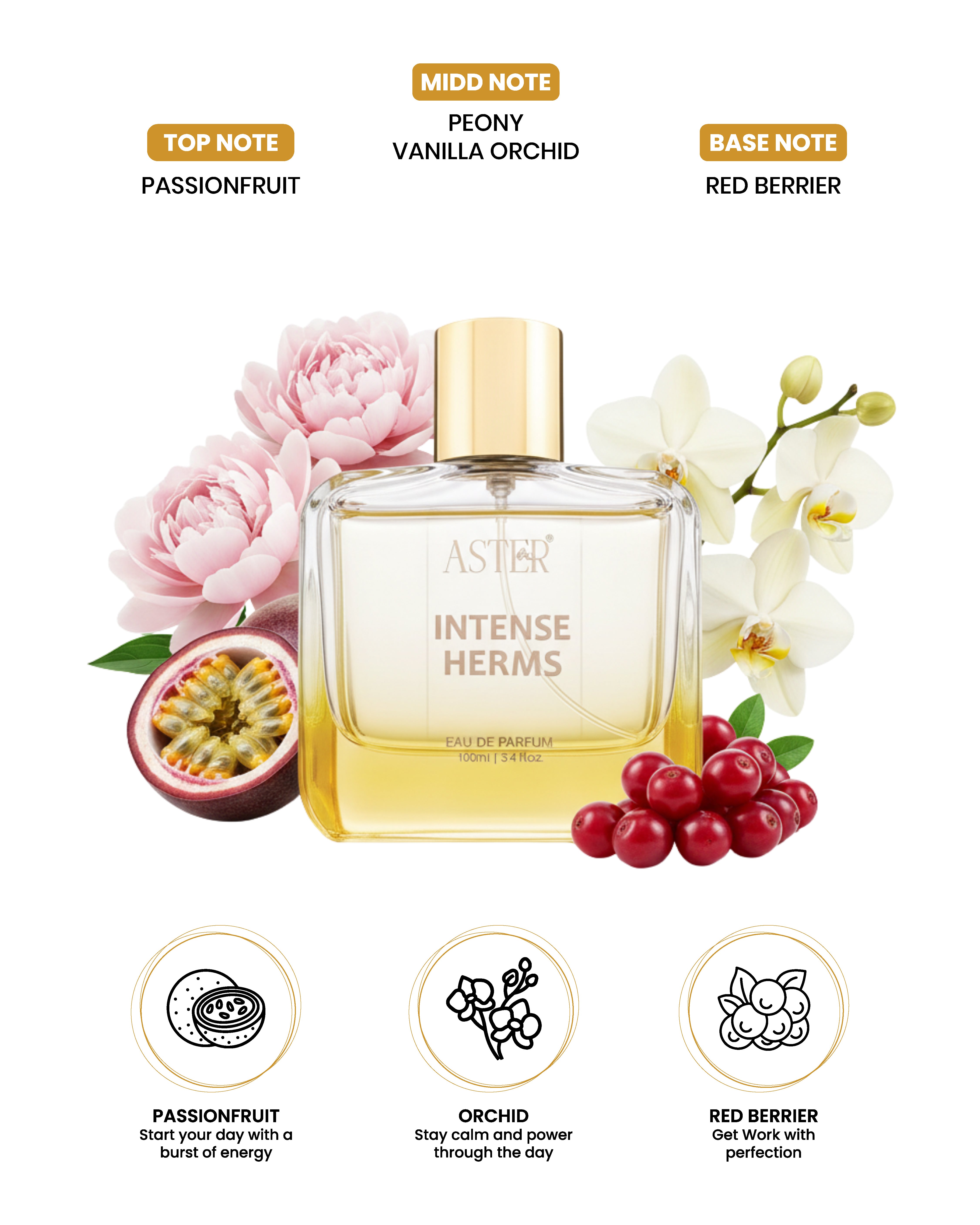 Intense Herms EDP for Men 100ml bottle