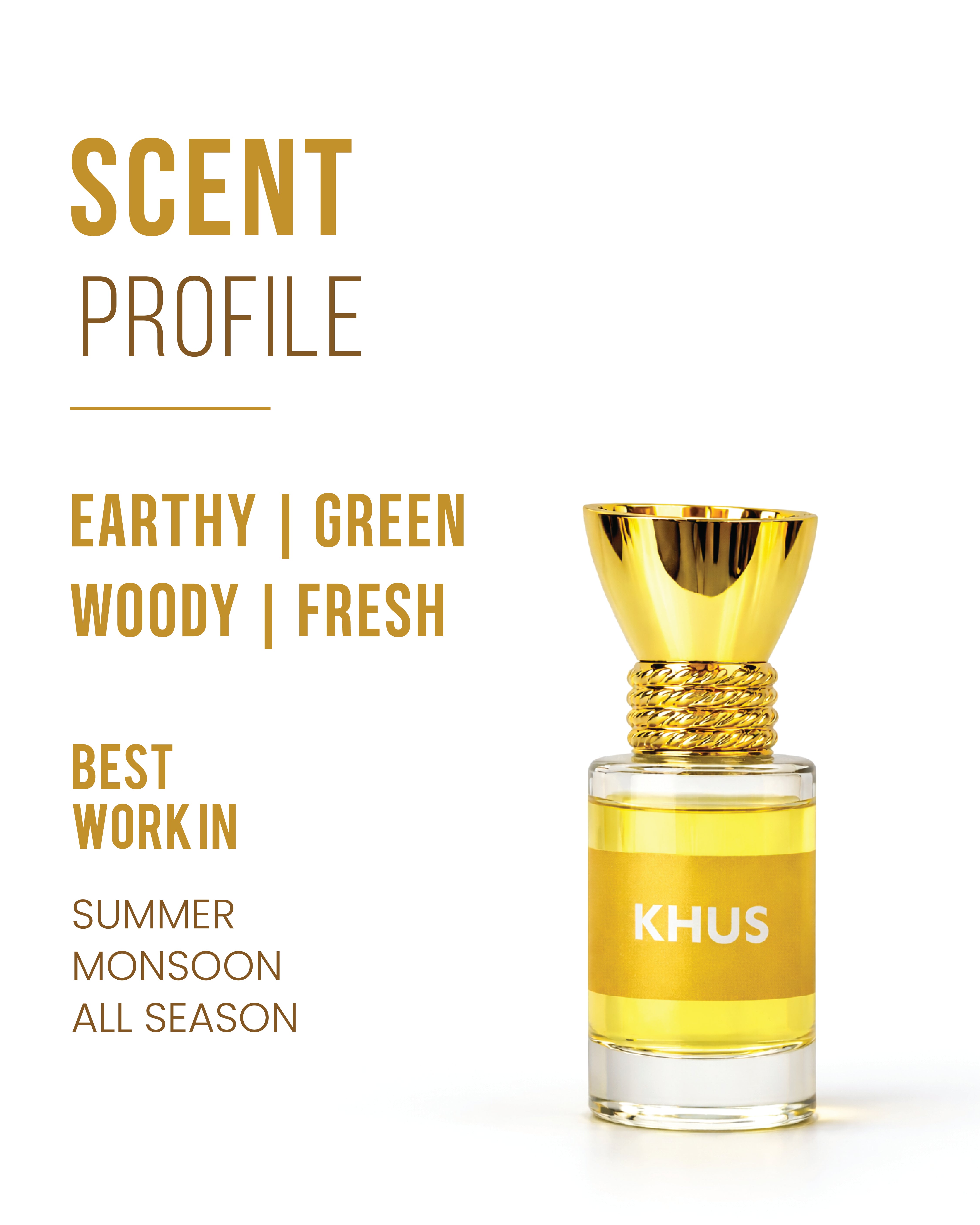 100% Organic Luxury Khus Attar - 6ml