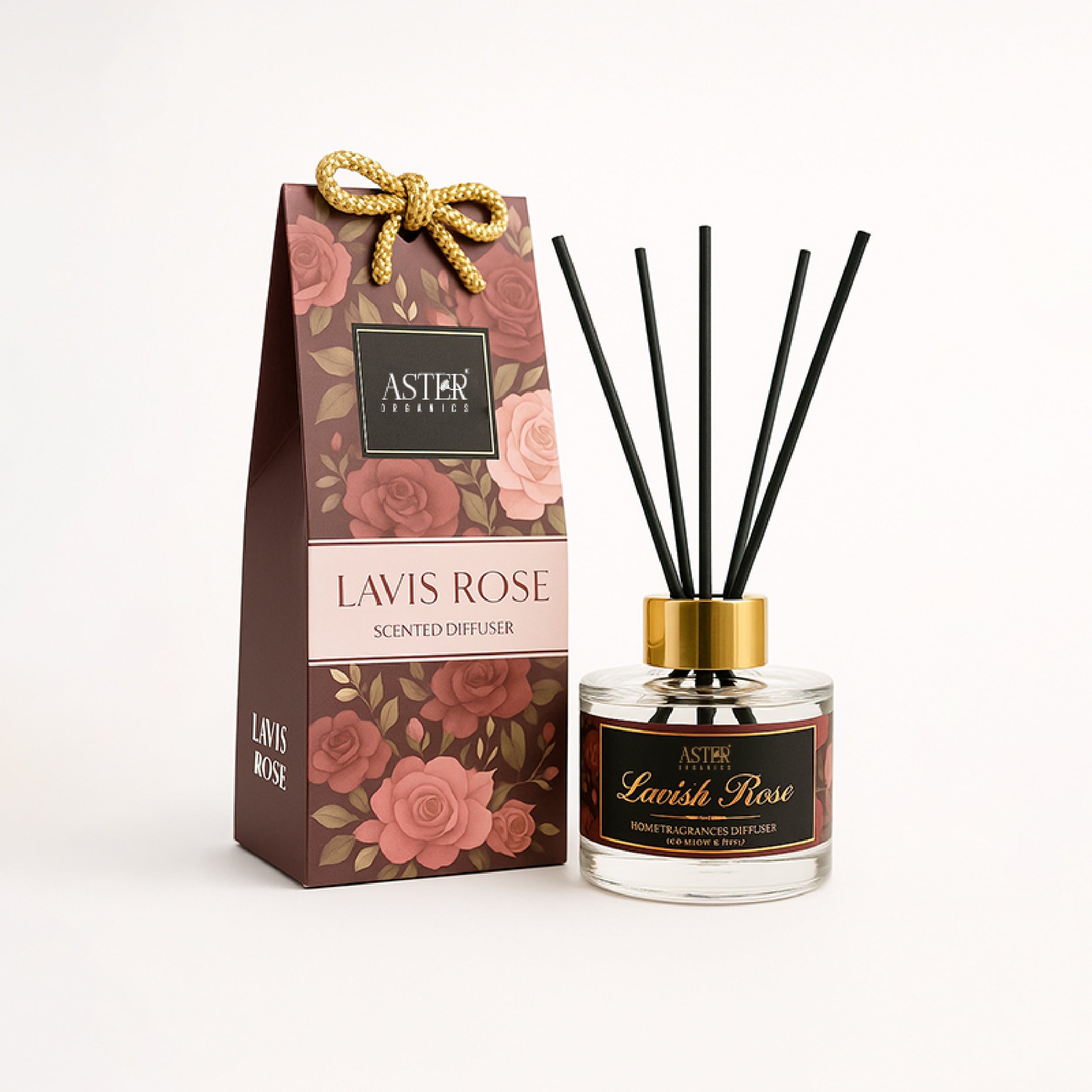 Lavish Rose Reed Diffuser Set